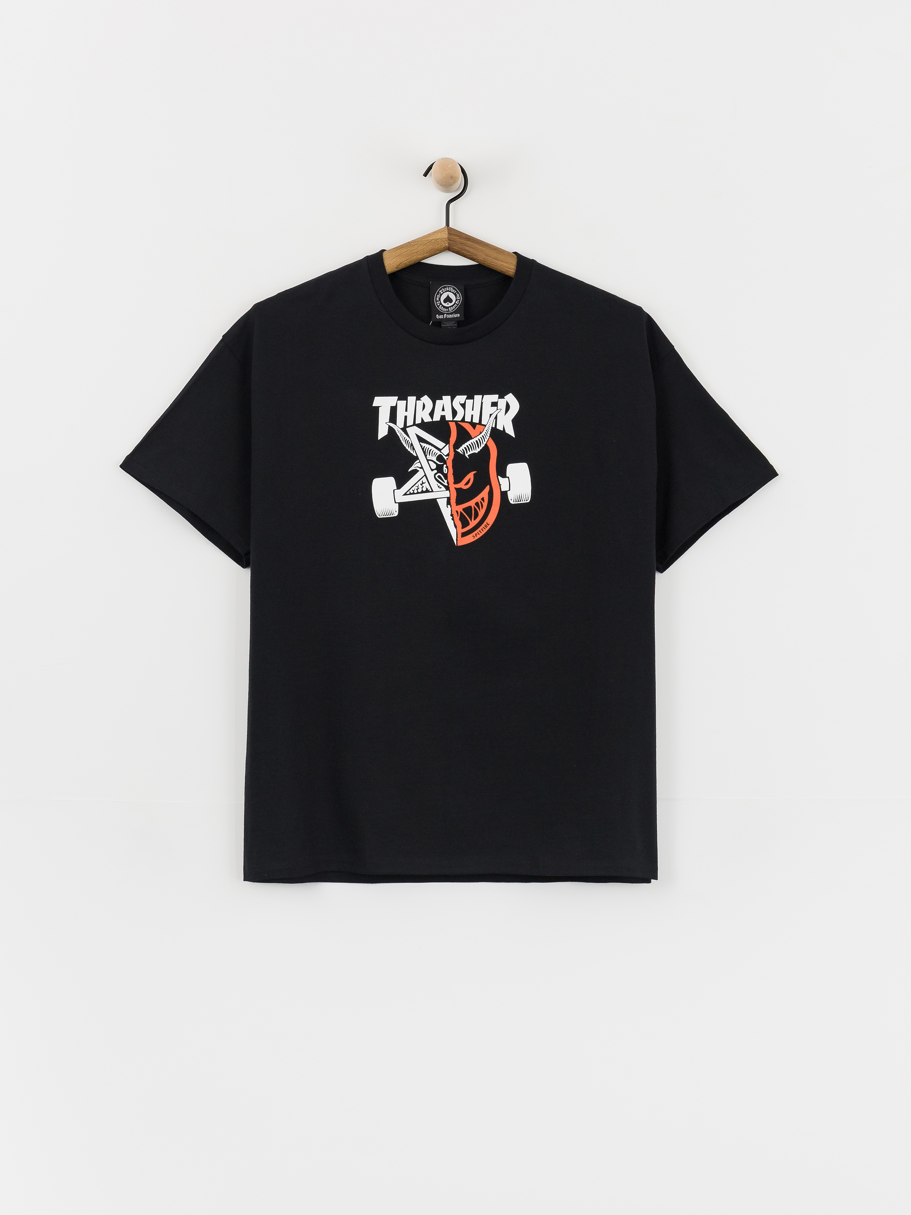 T-shirt Thrasher x Spitfire Thrash & Burn (black)