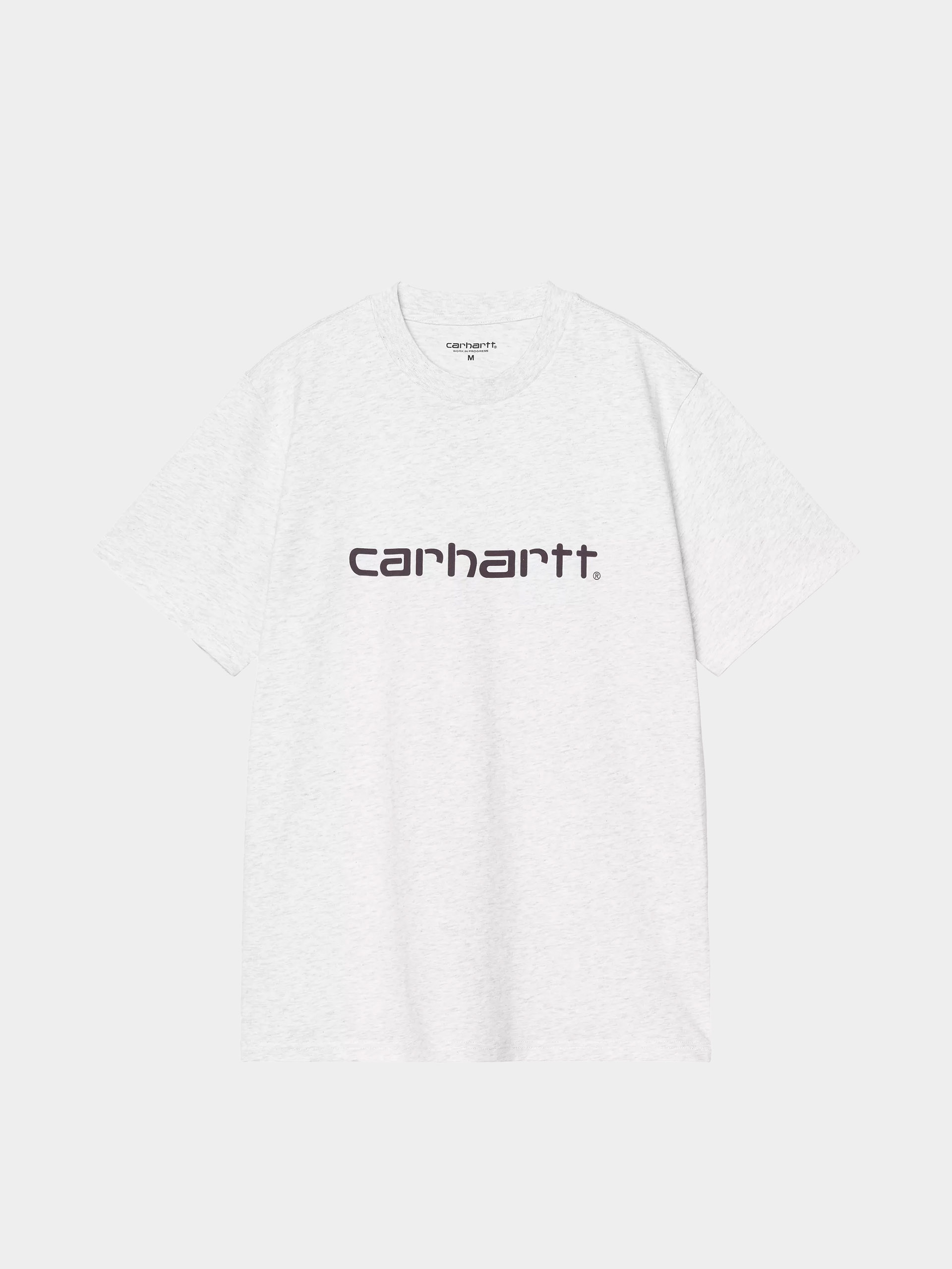 T-shirt Carhartt WIP Script (ash heather/cozy purple)