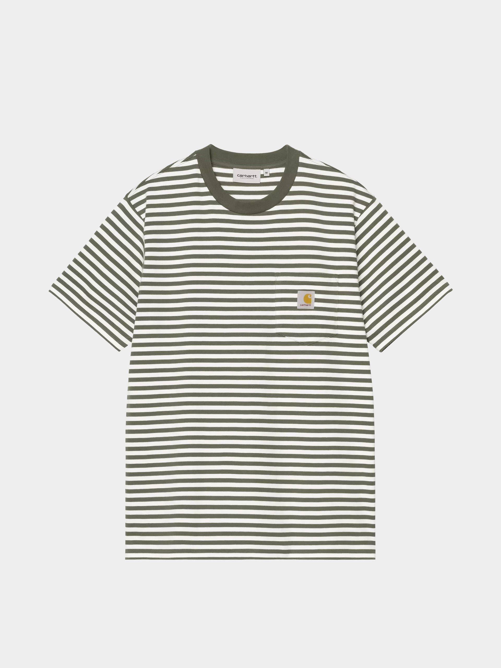 T-shirt Carhartt WIP Ezra Pocket (ezra stripe/leaf/wax)