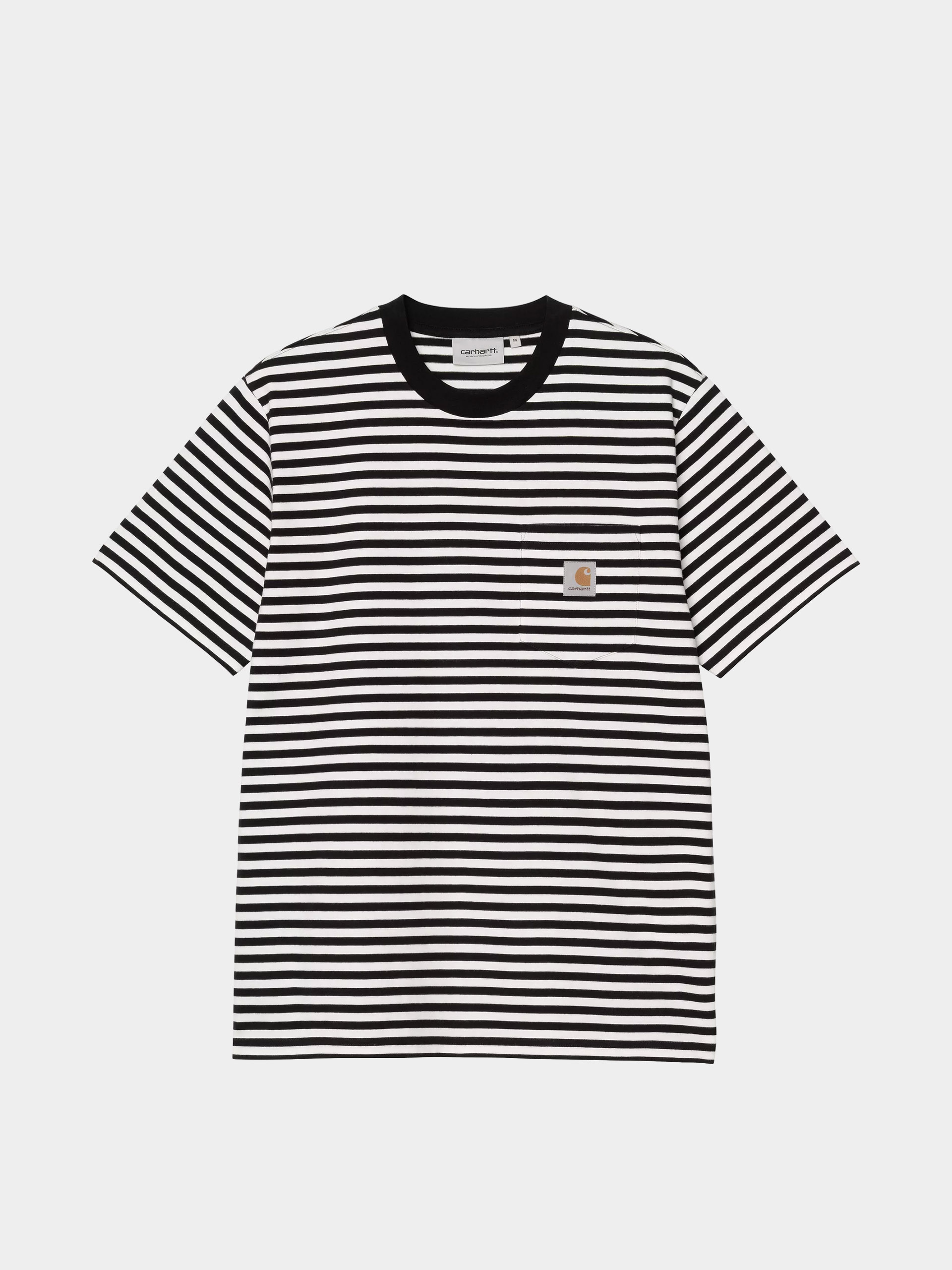 T-shirt Carhartt WIP Ezra Pocket (ezra stripe/black/wax)