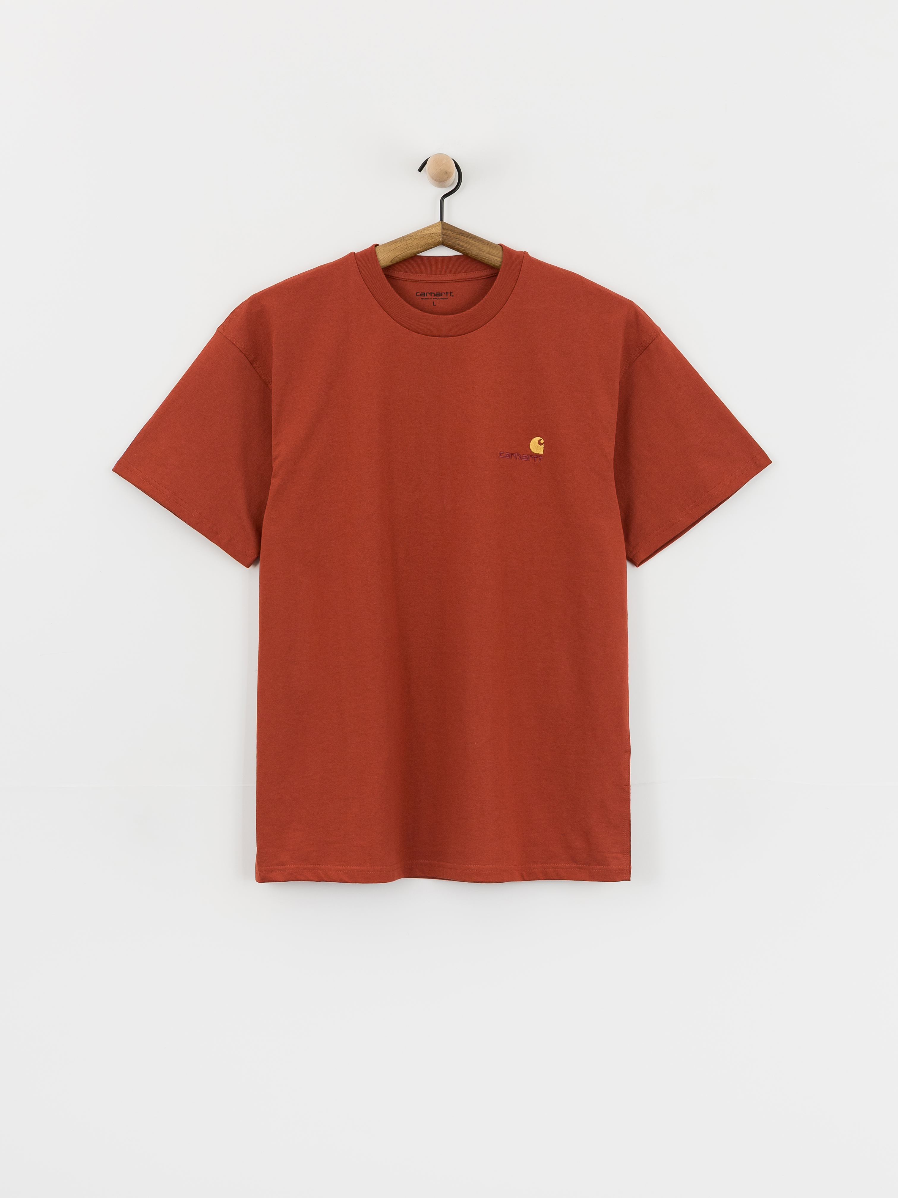 T-shirt Carhartt WIP American Script (oxide red)