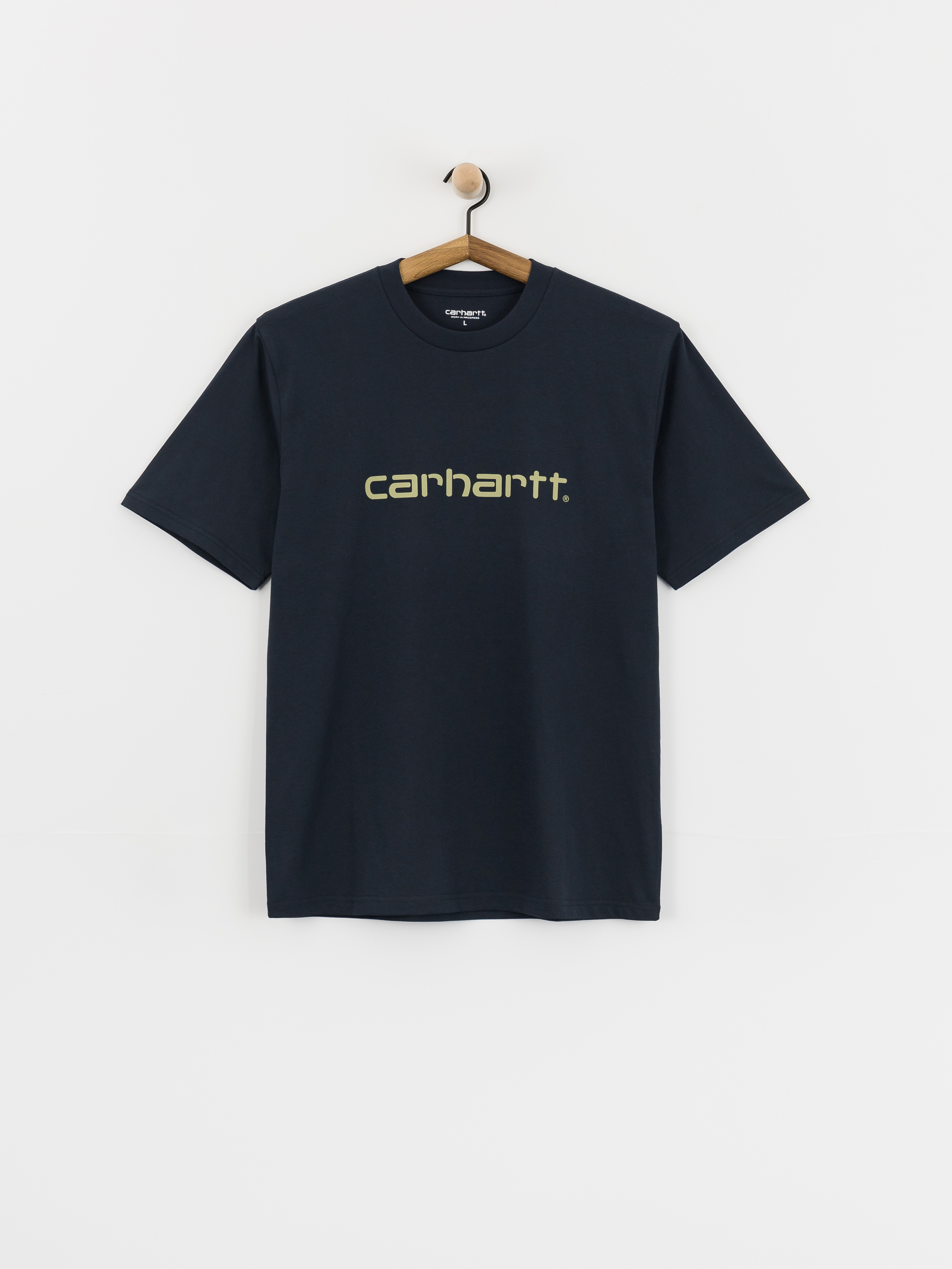 T-shirt Carhartt WIP Script (deep night/gentle green)