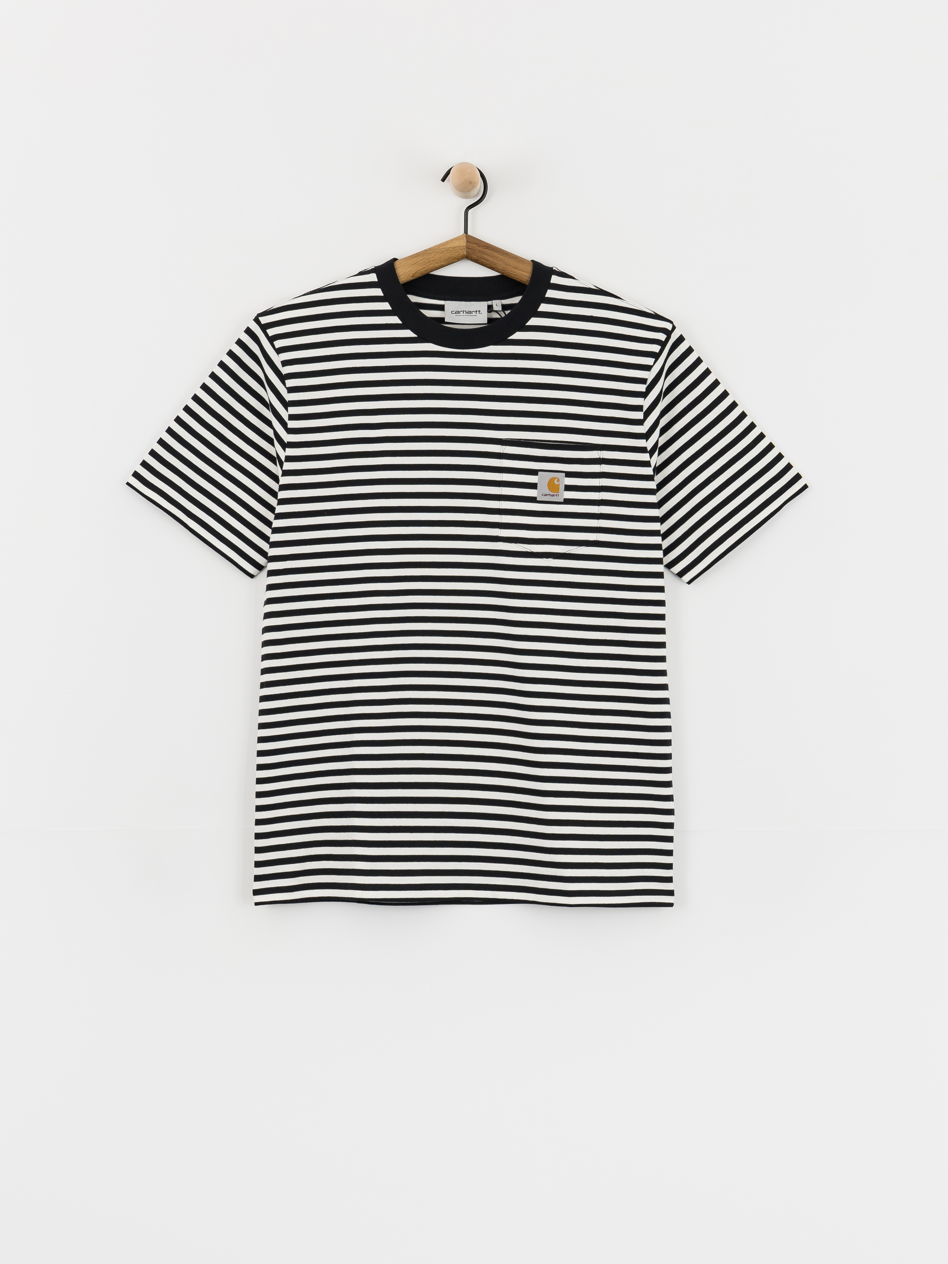 T-shirt Carhartt WIP Ezra Pocket (ezra stripe/black/wax)
