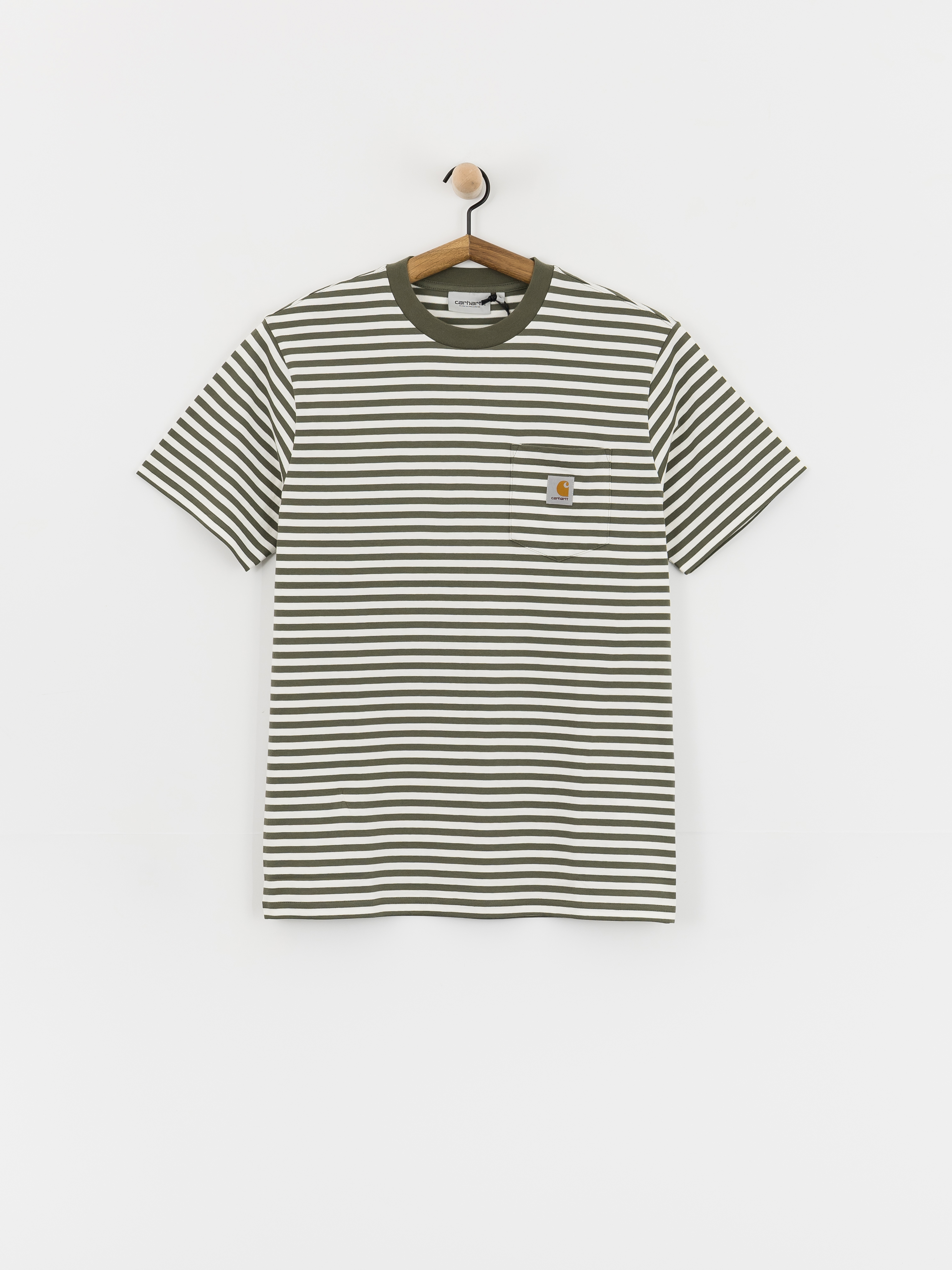 T-shirt Carhartt WIP Ezra Pocket (ezra stripe/leaf/wax)