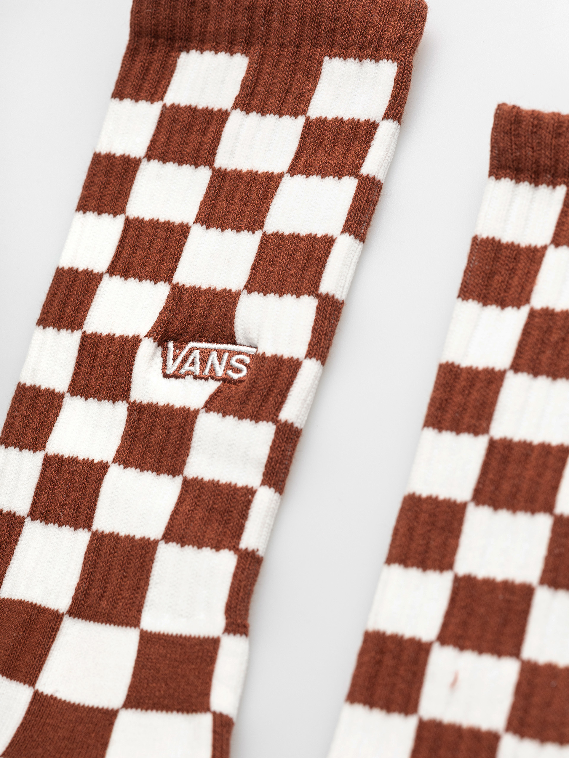 Skarpetki Vans Checkerboard Crew (rust bronze)