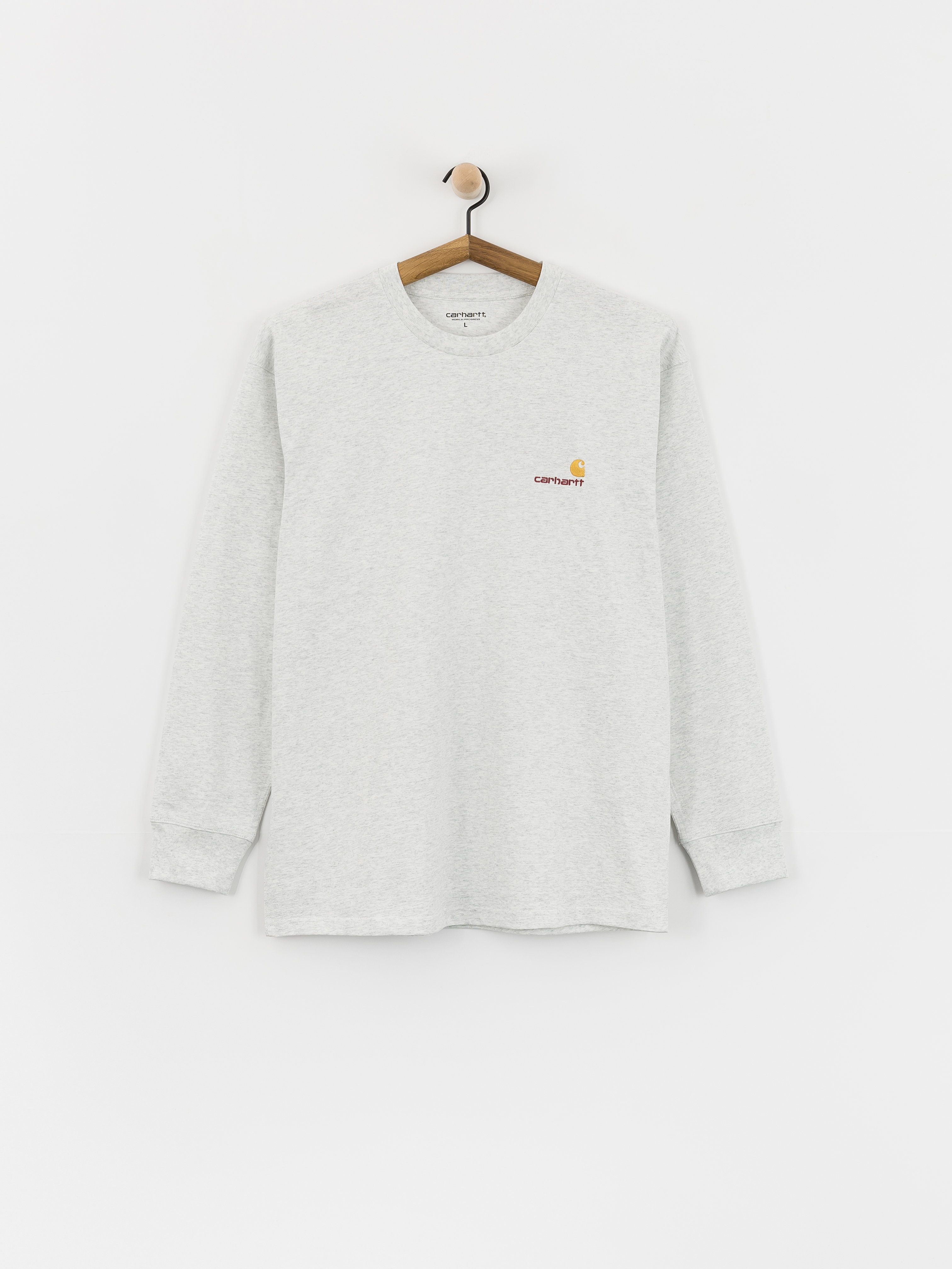 Longsleeve Carhartt WIP American Script (ash heather)