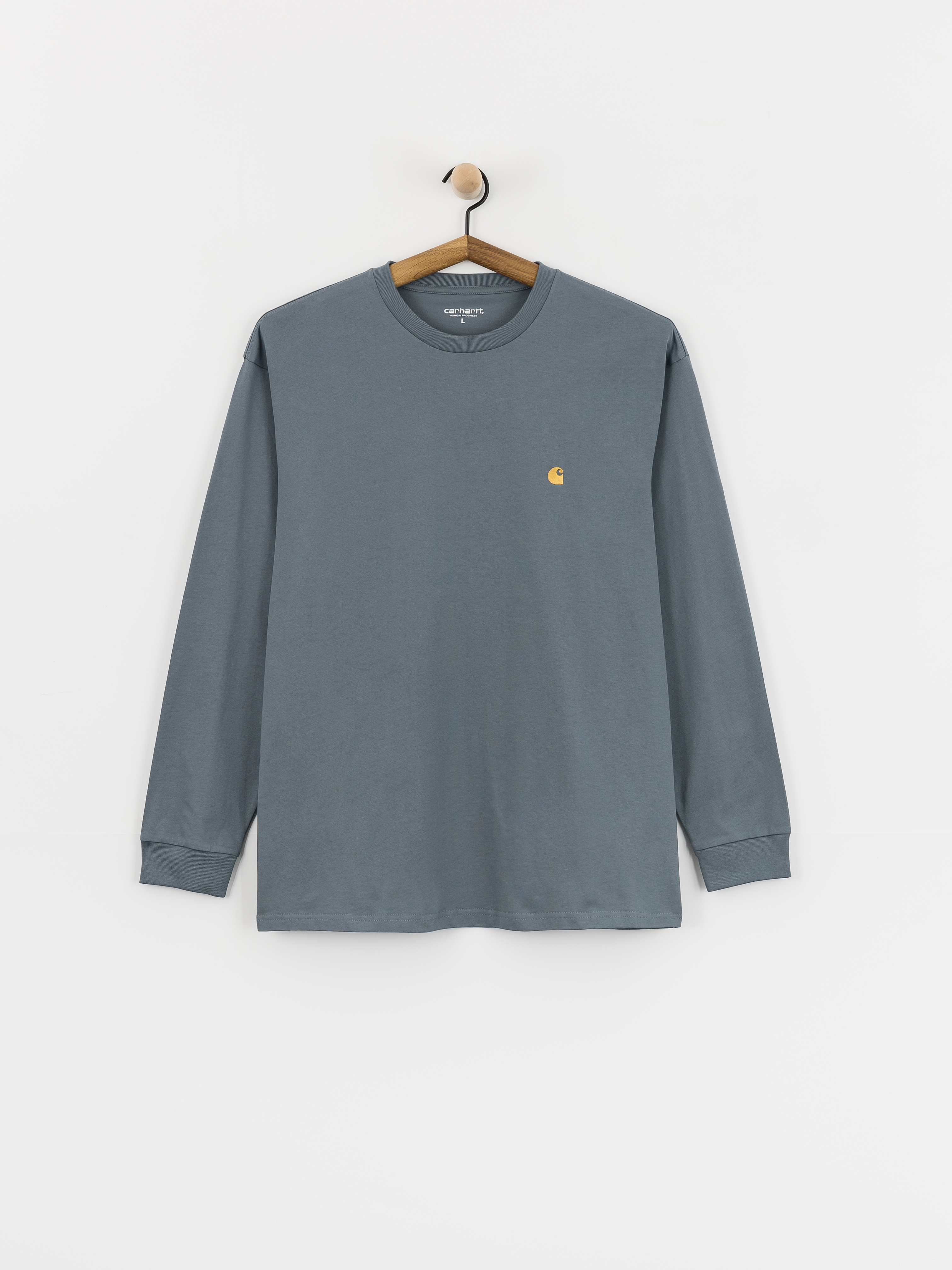 Longsleeve Carhartt WIP Chase (cozy blue/gold)