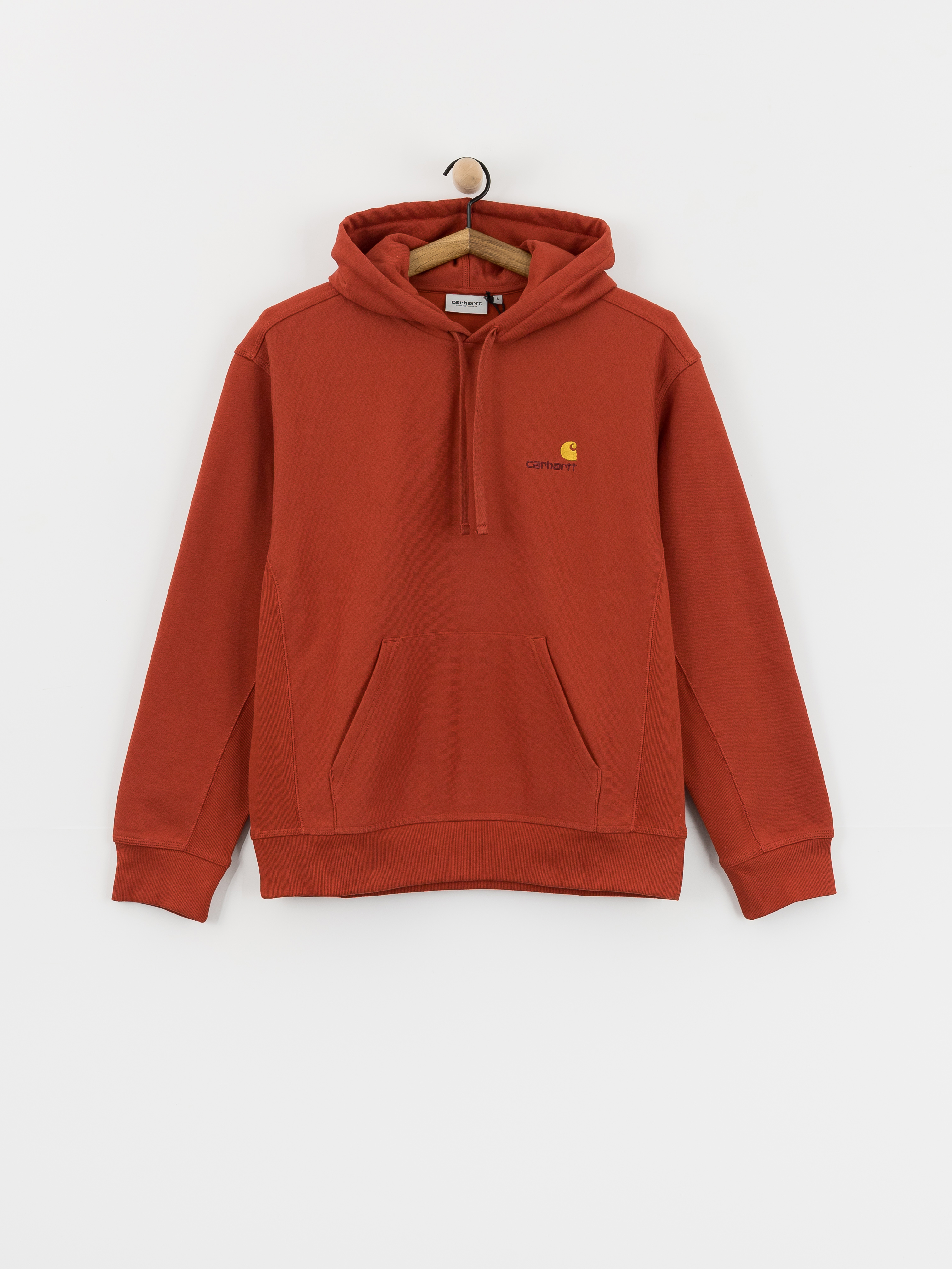 Bluza z kapturem Carhartt WIP American Script HD (oxide red)