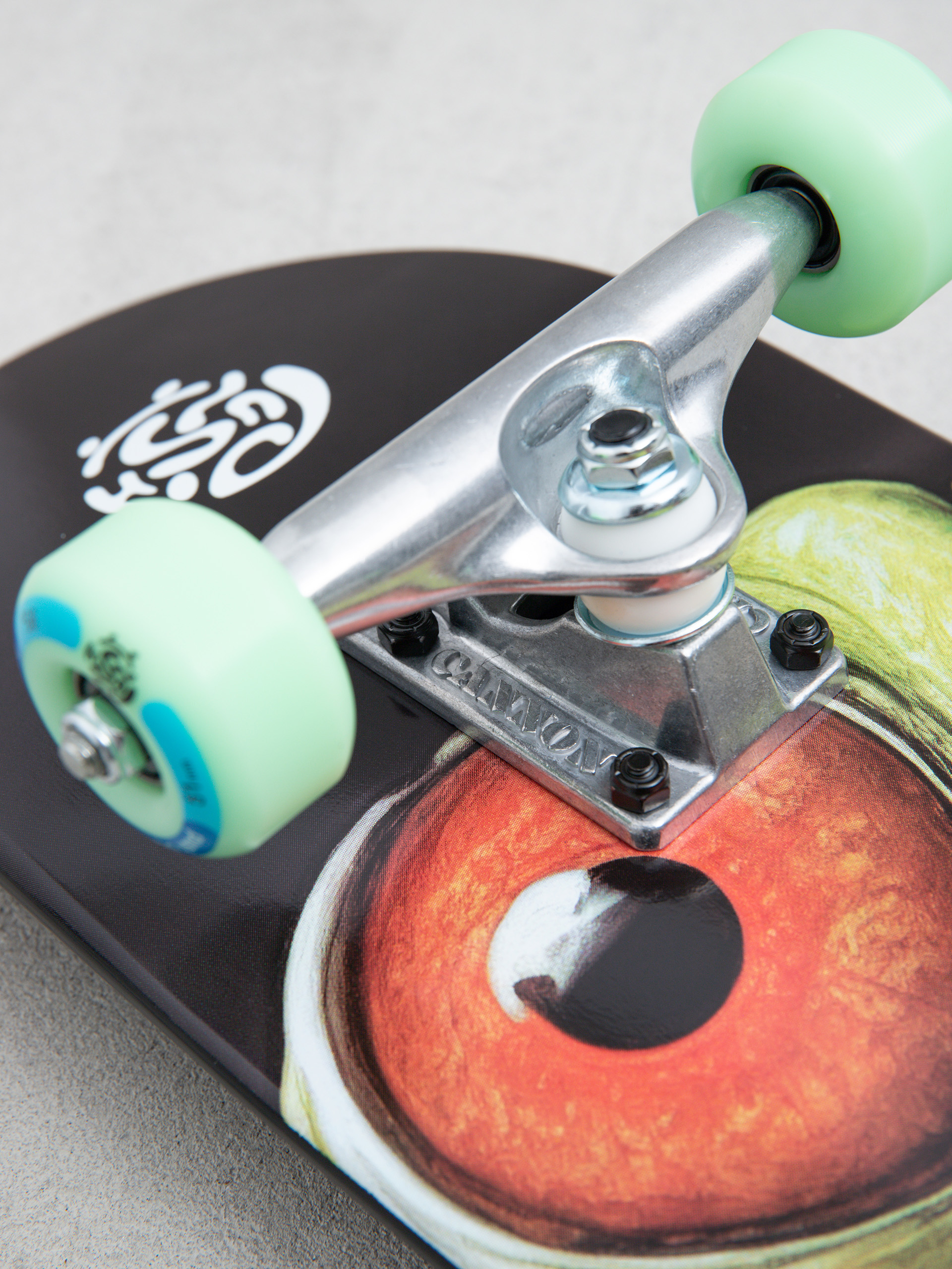 Deskorolka Push Gecko Eyes (green)
