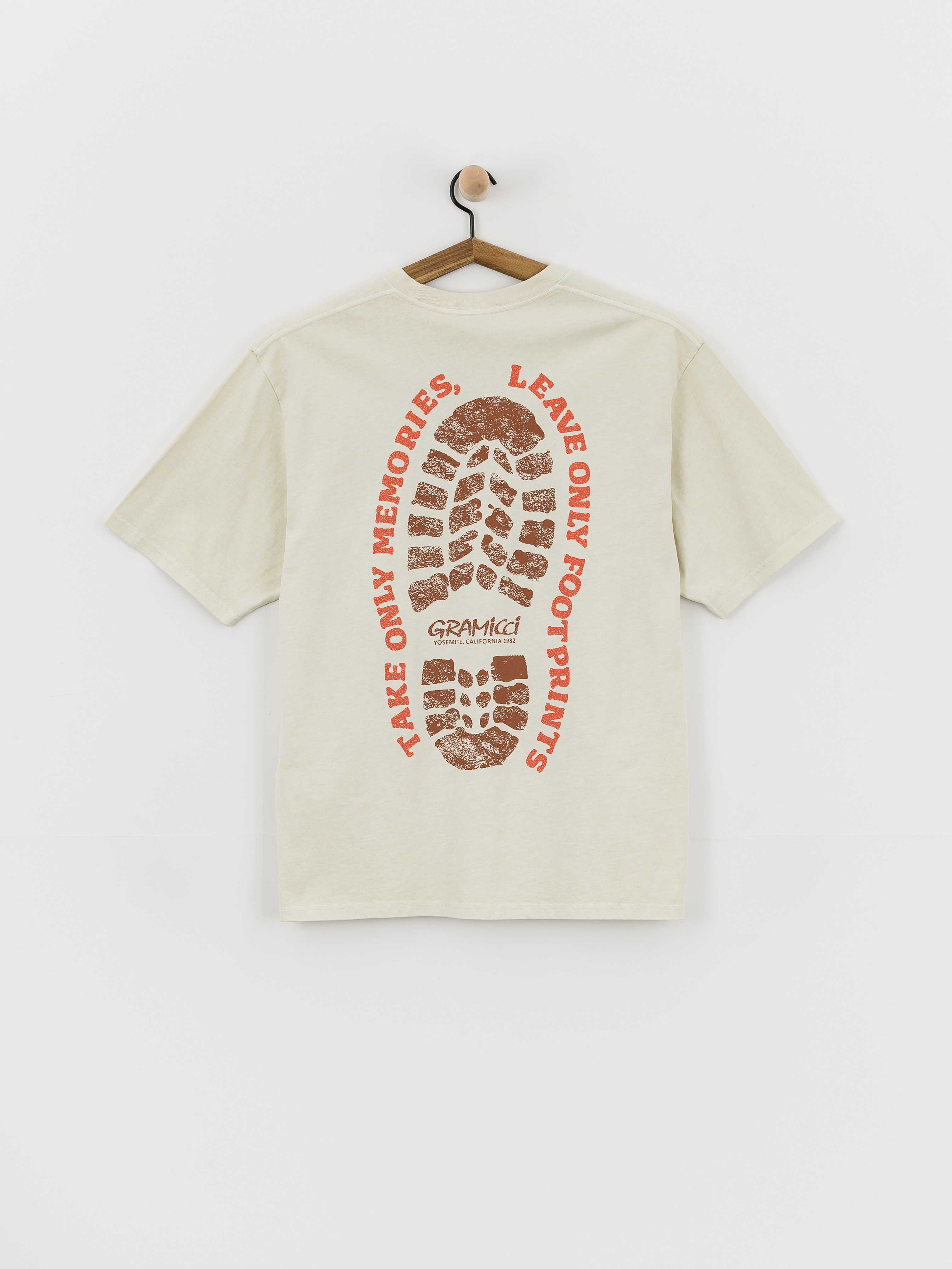 T-shirt Gramicci Footprints Pigment Dyed