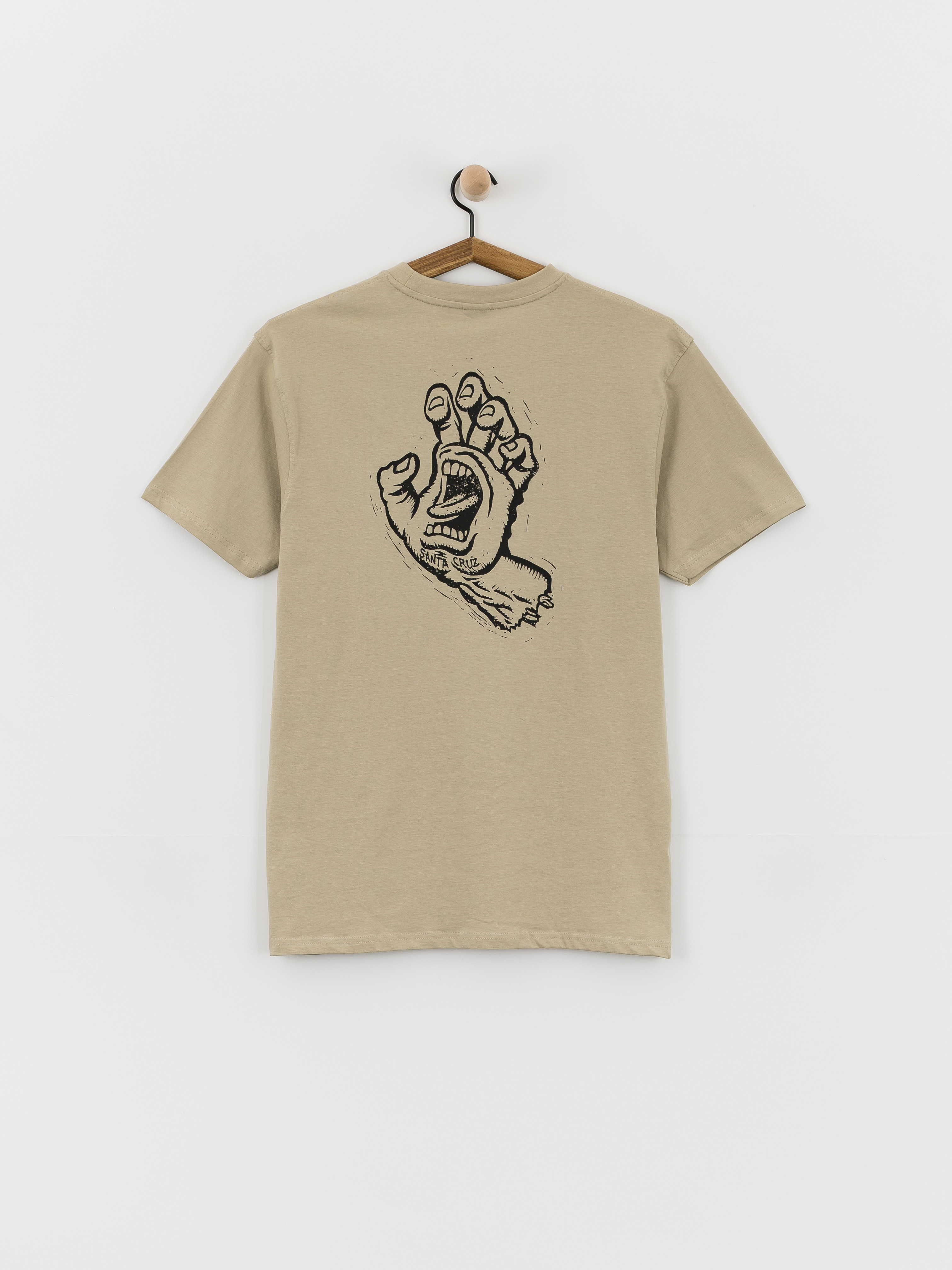 T-shirt Santa Cruz Stamped Screaming Hand (stone grey)