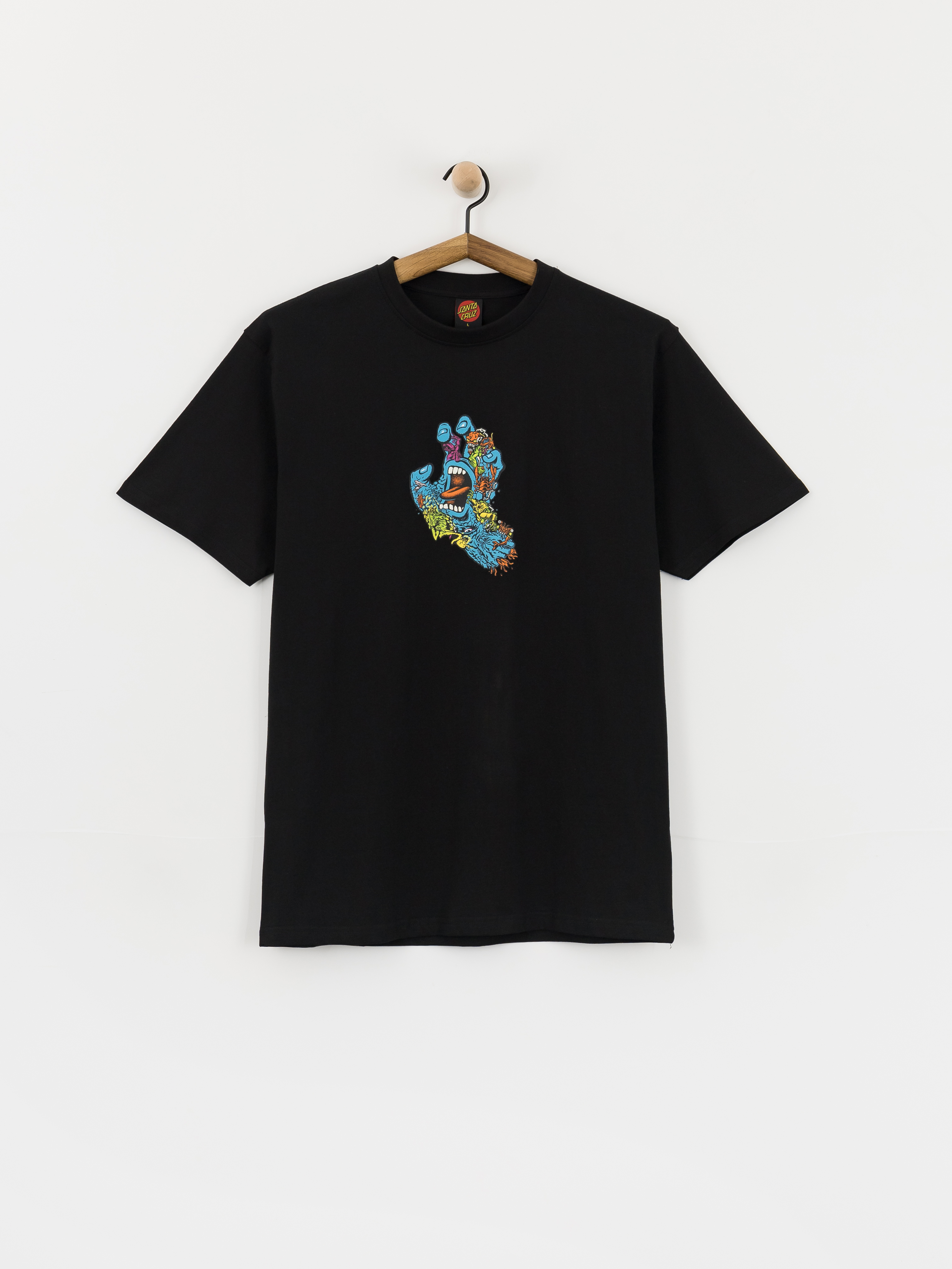 T-shirt Santa Cruz Roskopp Screaming Five Frnt (black)