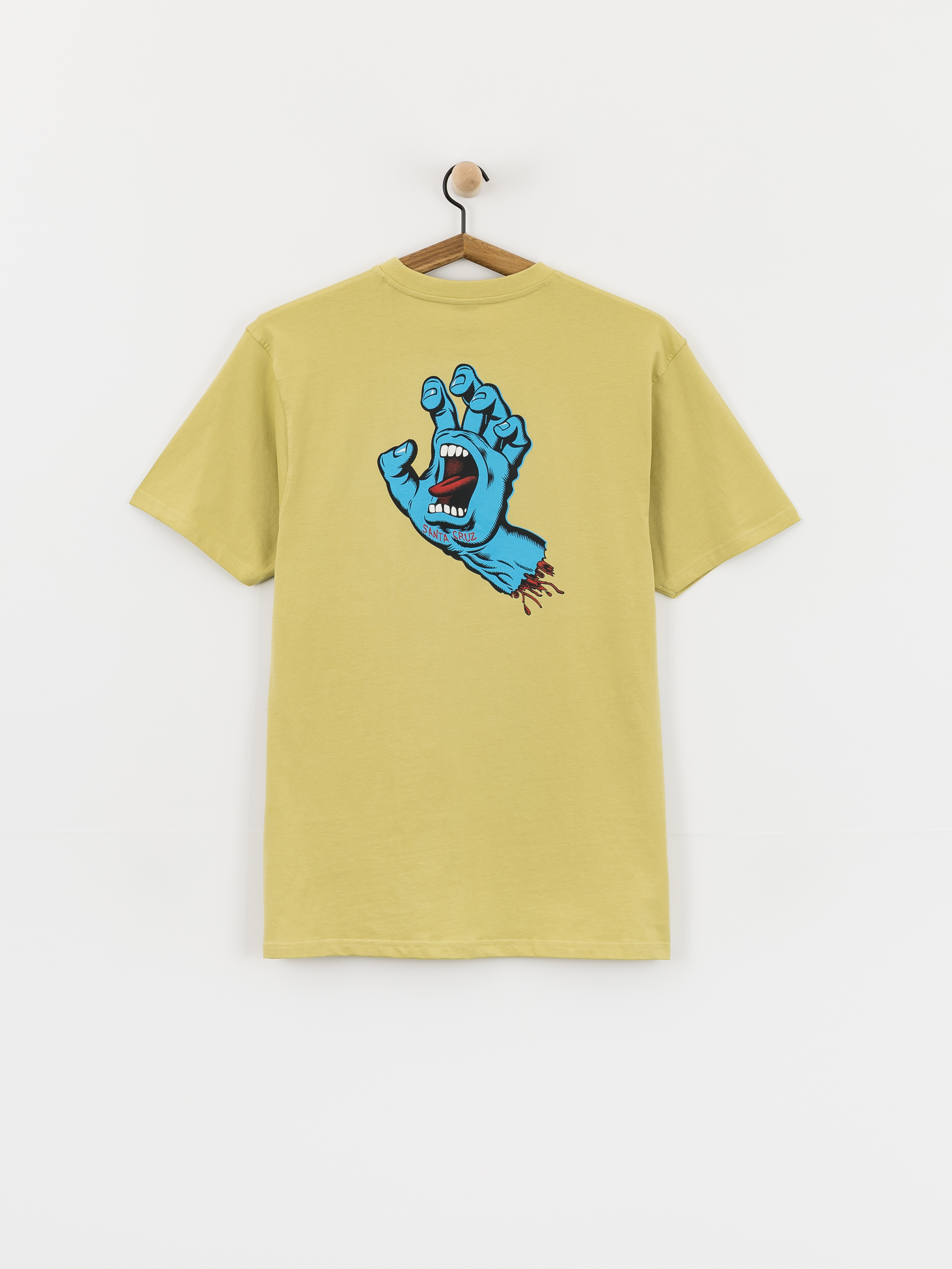 T-shirt Santa Cruz Screaming Hand Chest (faded khaki)