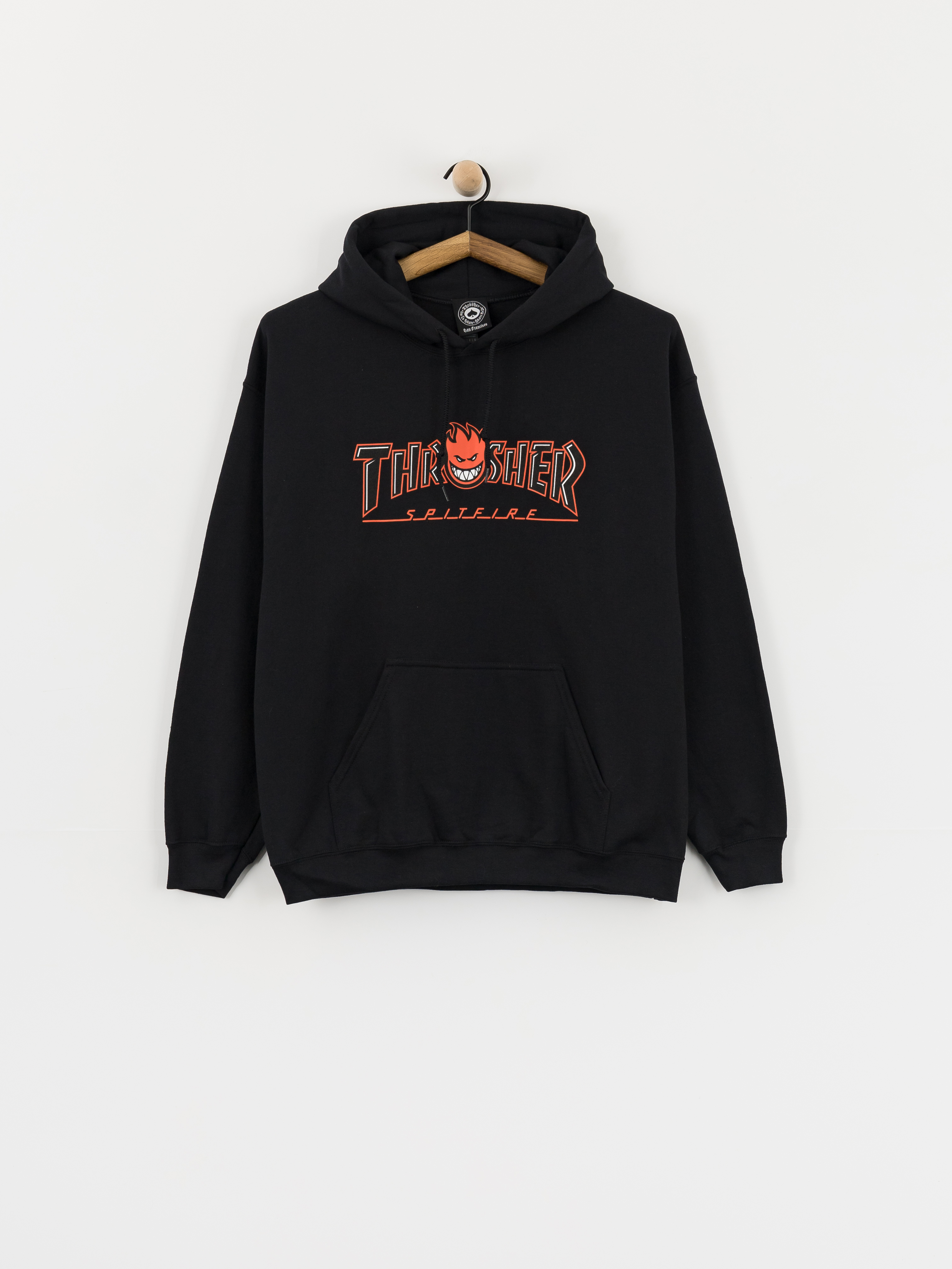 Bluza z kapturem Thrasher x Spitfire Big Head Outline HD (black)