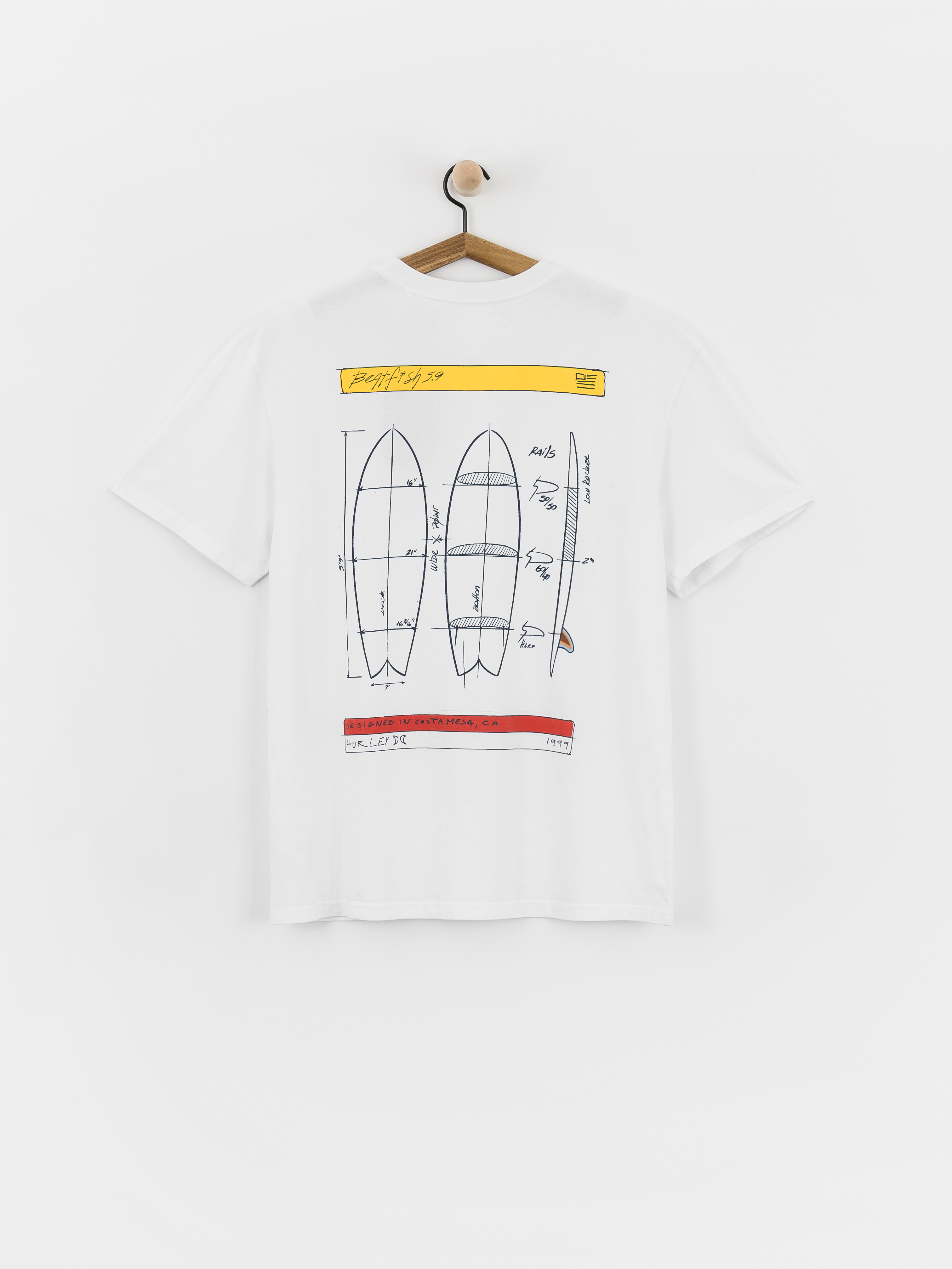 T-shirt Hurley Kraft Sketch (white)