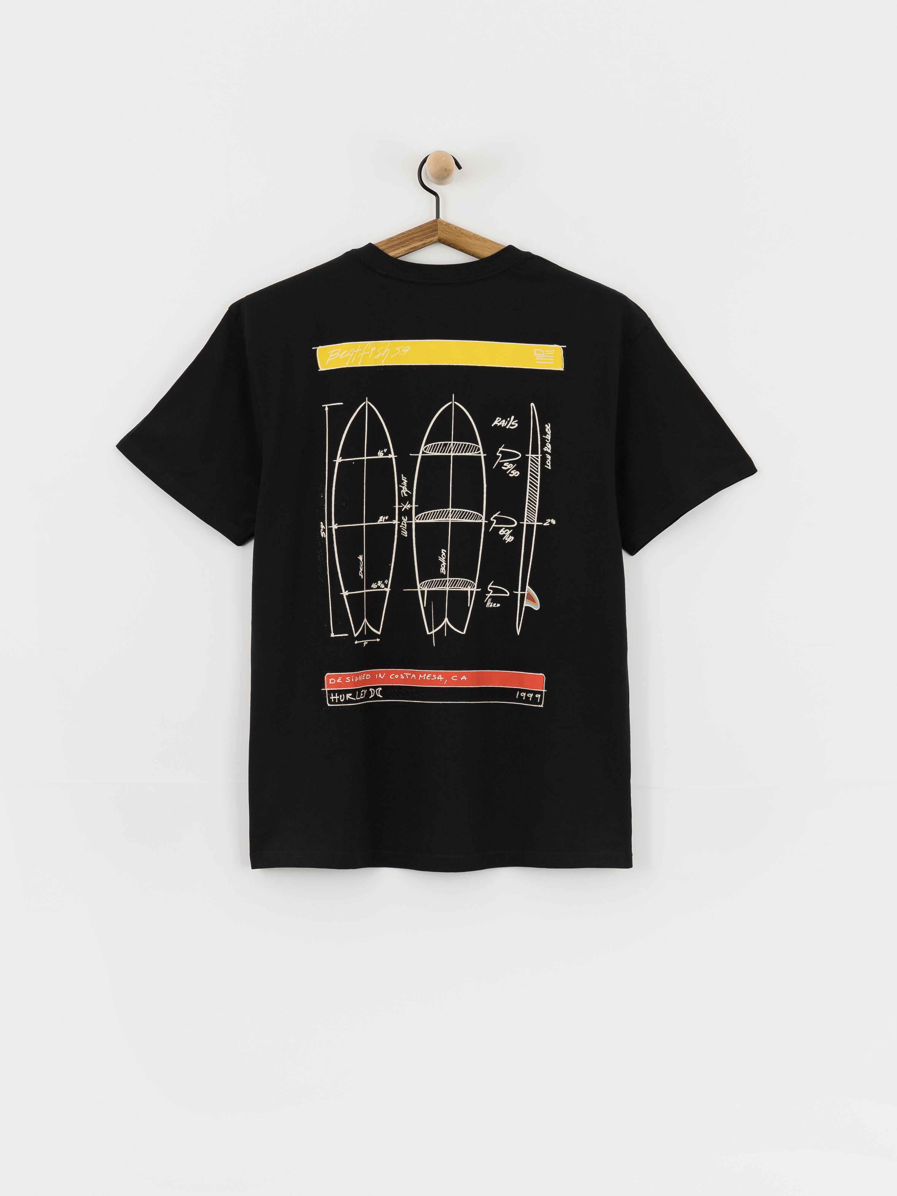 T-shirt Hurley Kraft Sketch (black)