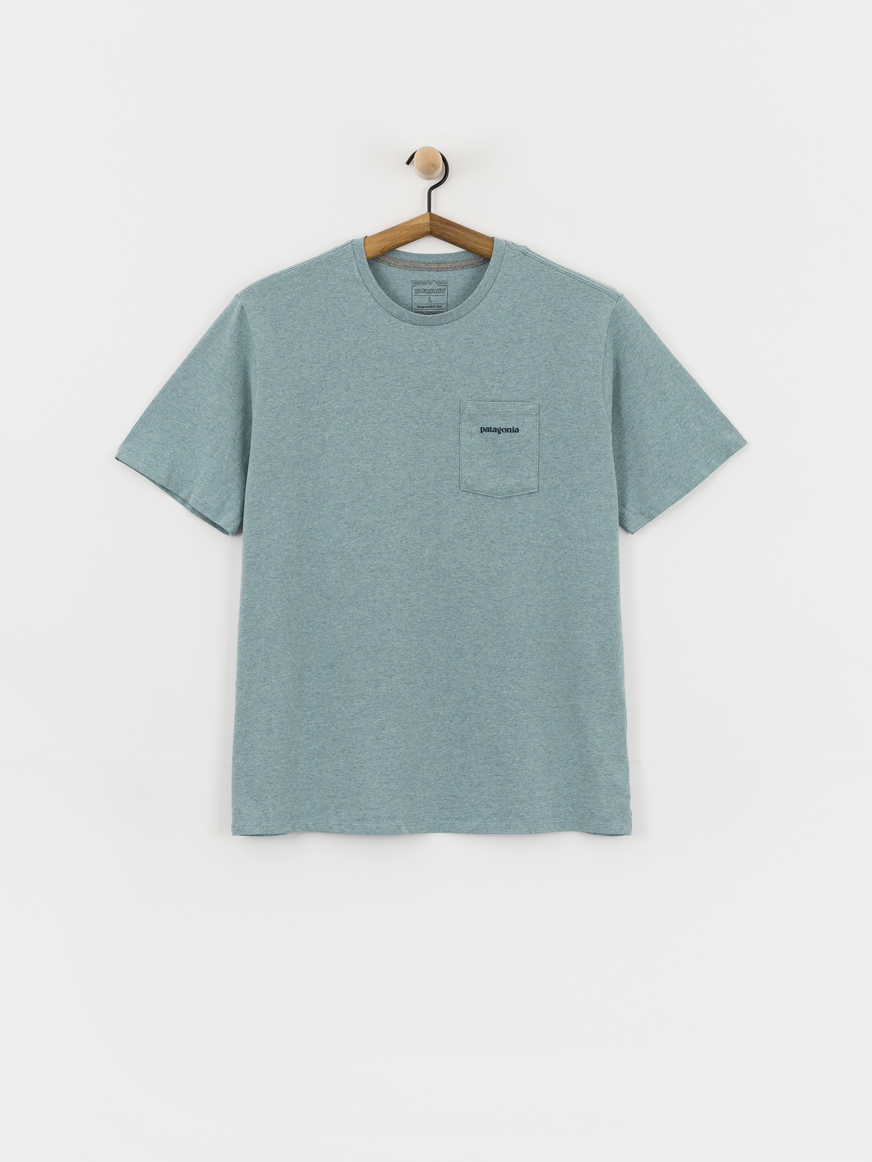 T-shirt Patagonia Boardshort Logo Pocket Responsibili (blue sage)