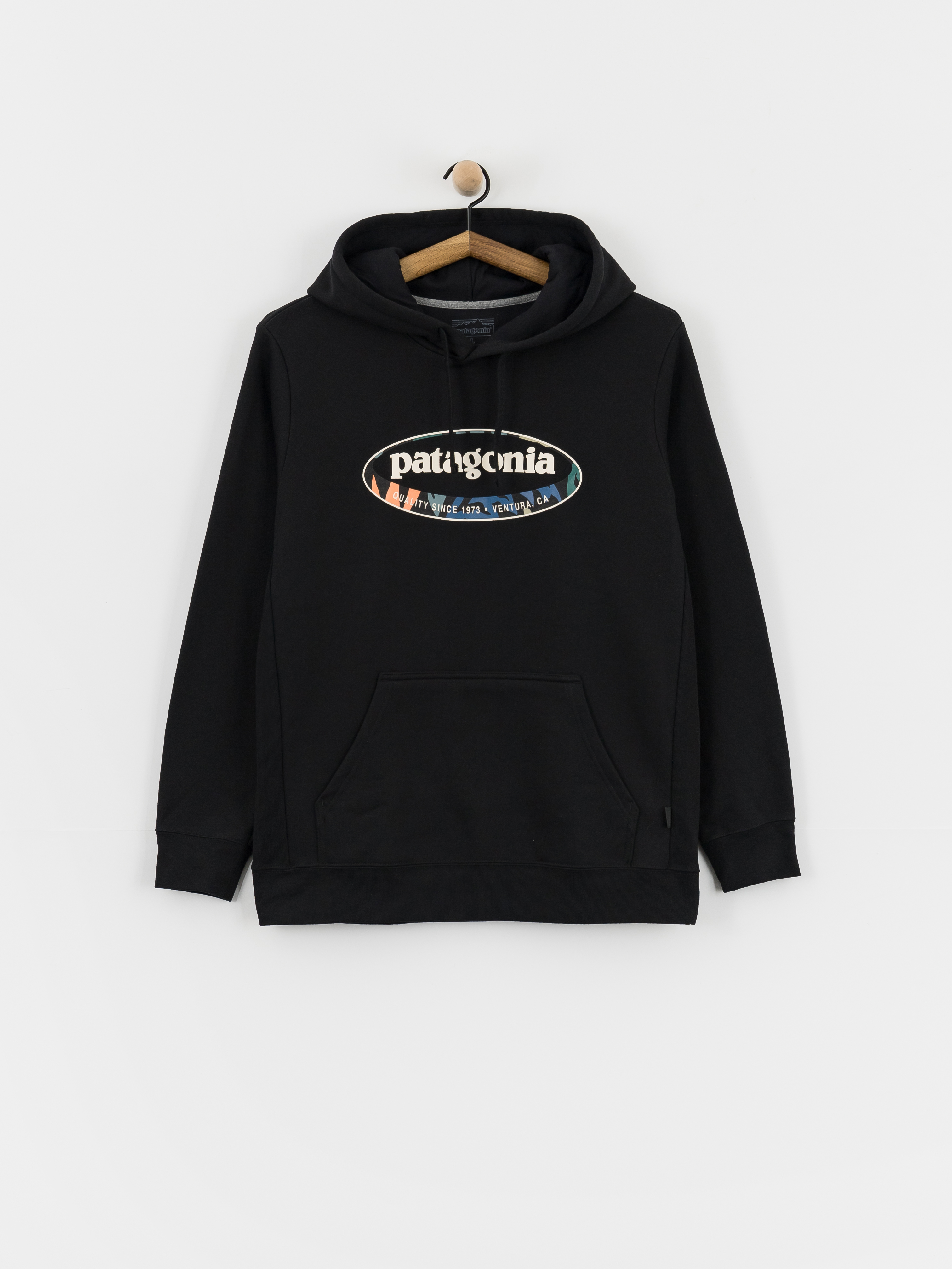 Bluza z kapturem Patagonia 95 Oval Logo Uprisal HD (black/kaleido)