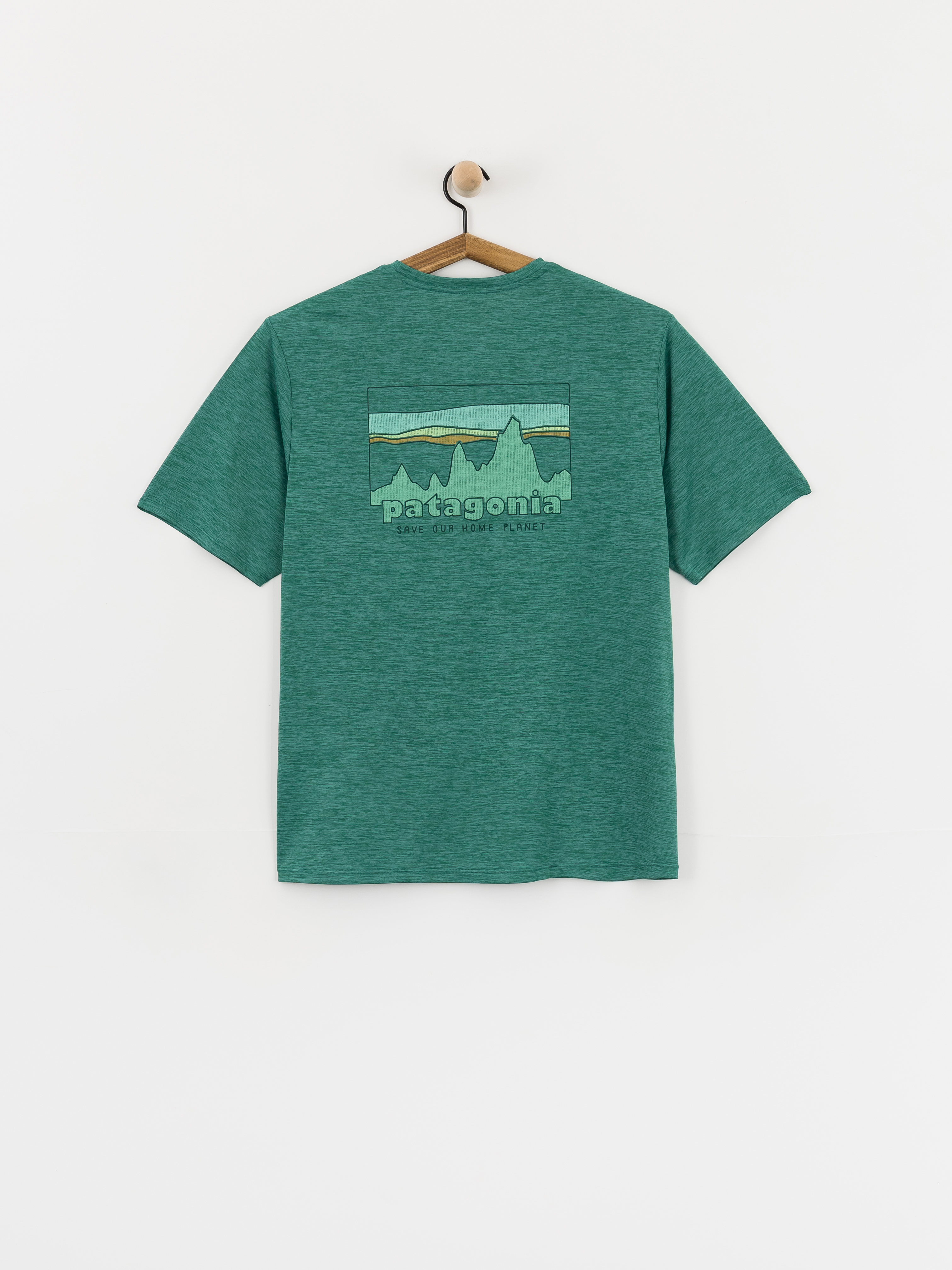 T-shirt Patagonia Capilene Cool '73 Skyline (gem green/light gem green)
