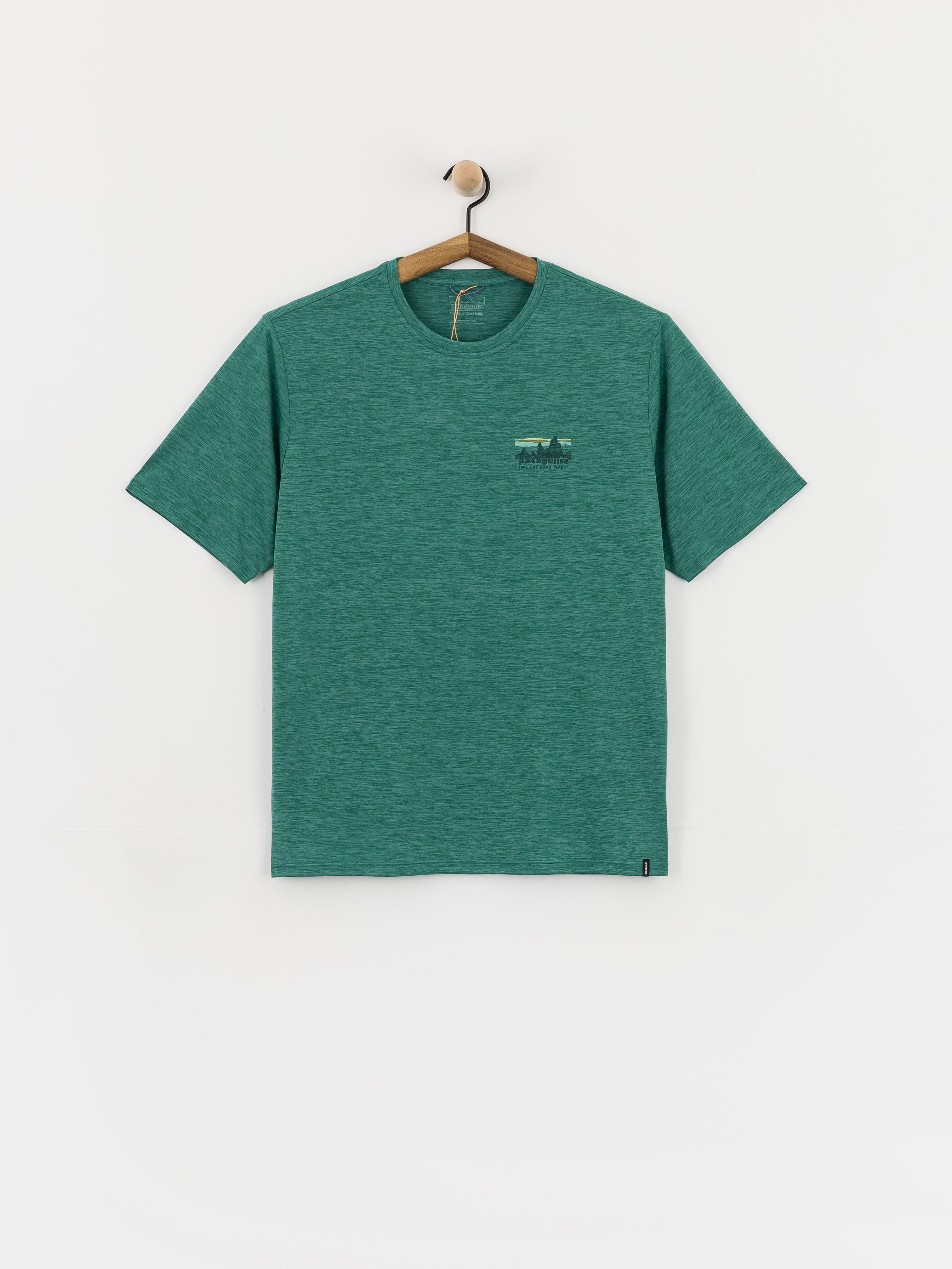 T-shirt Patagonia Capilene Cool '73 Skyline (gem green/light gem green)