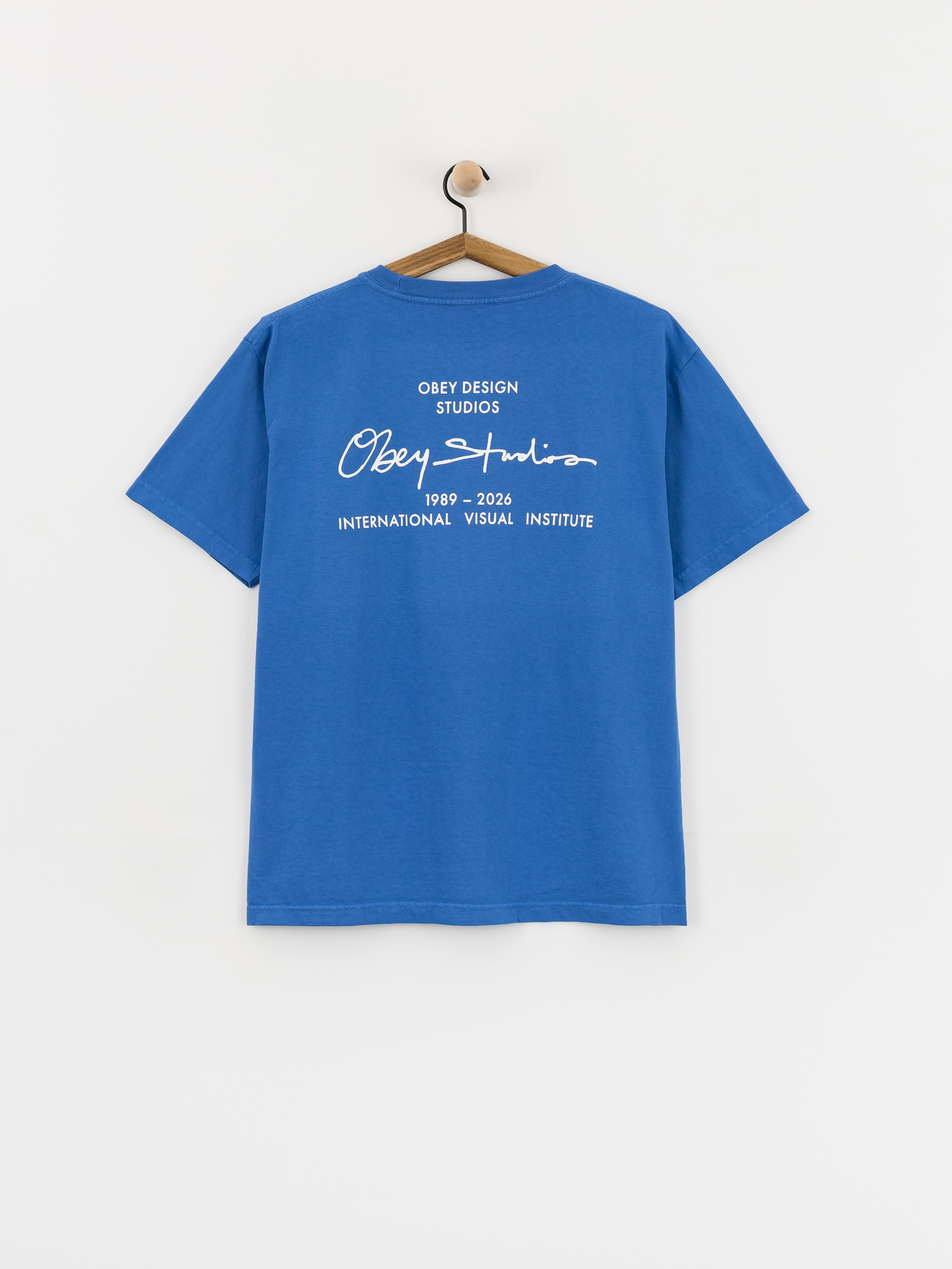 T-shirt OBEY Institute (pigment electric indigo)