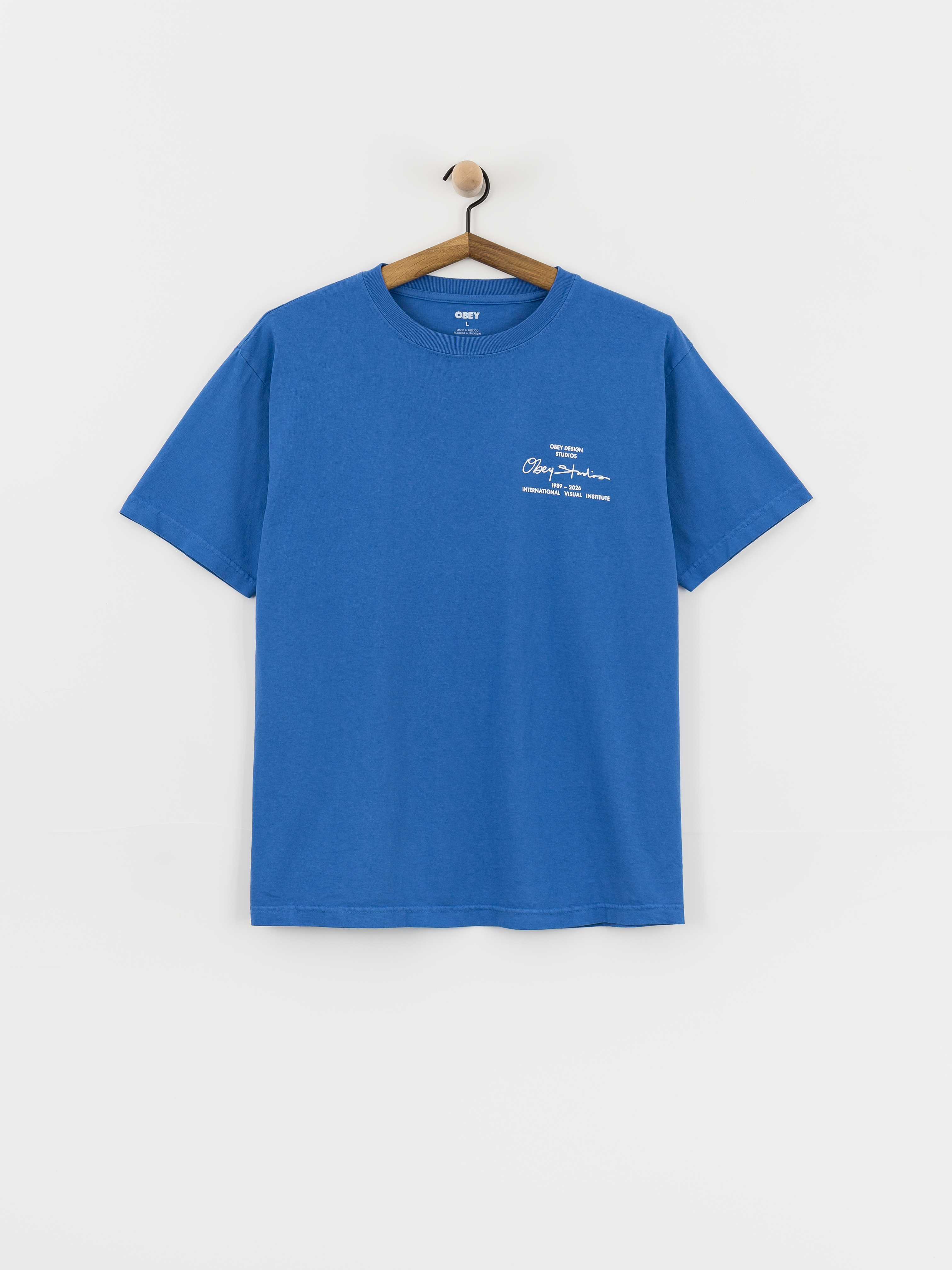 T-shirt OBEY Institute (pigment electric indigo)