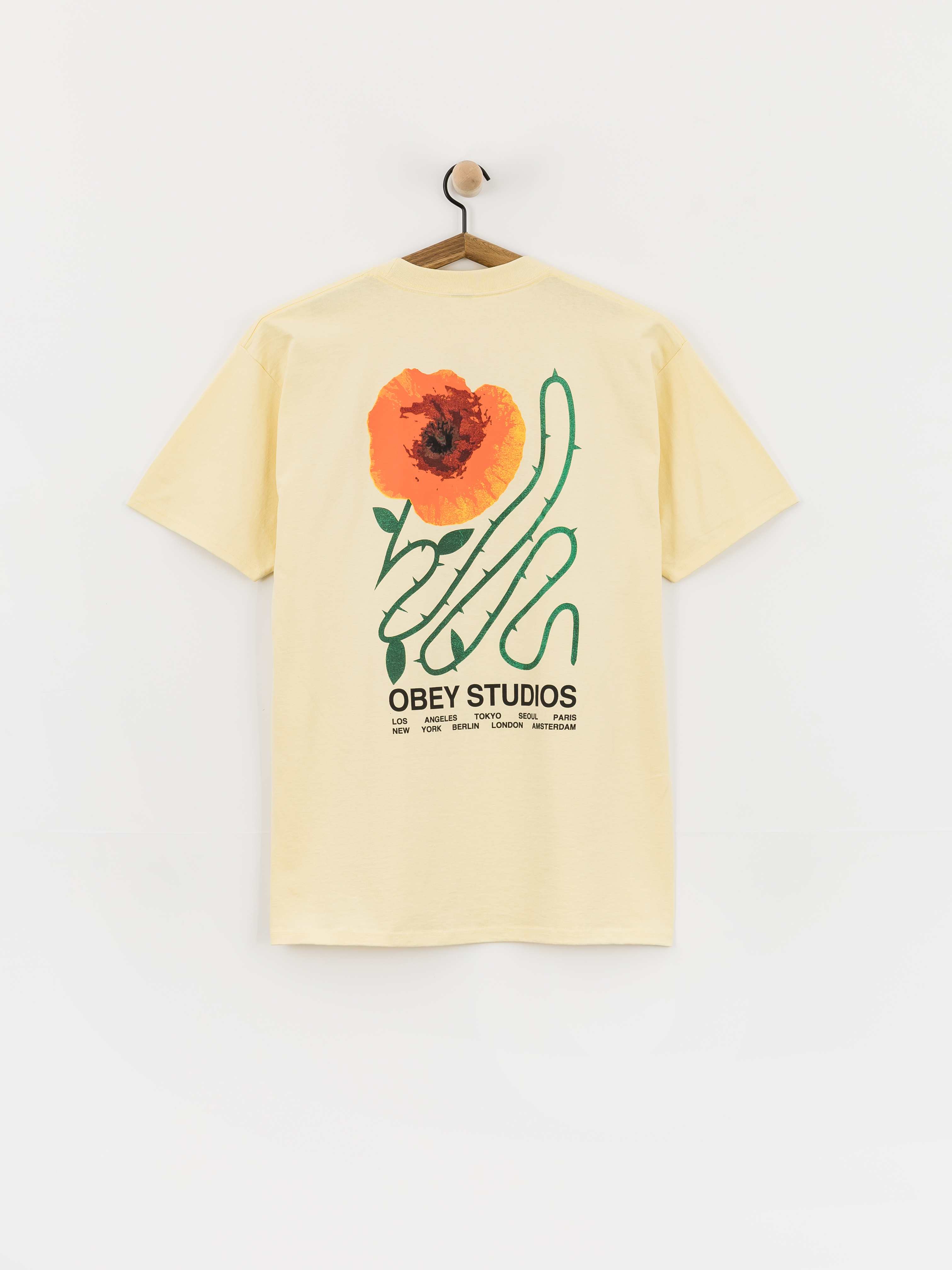 T-shirt OBEY Moves Of Life (pale yellow)