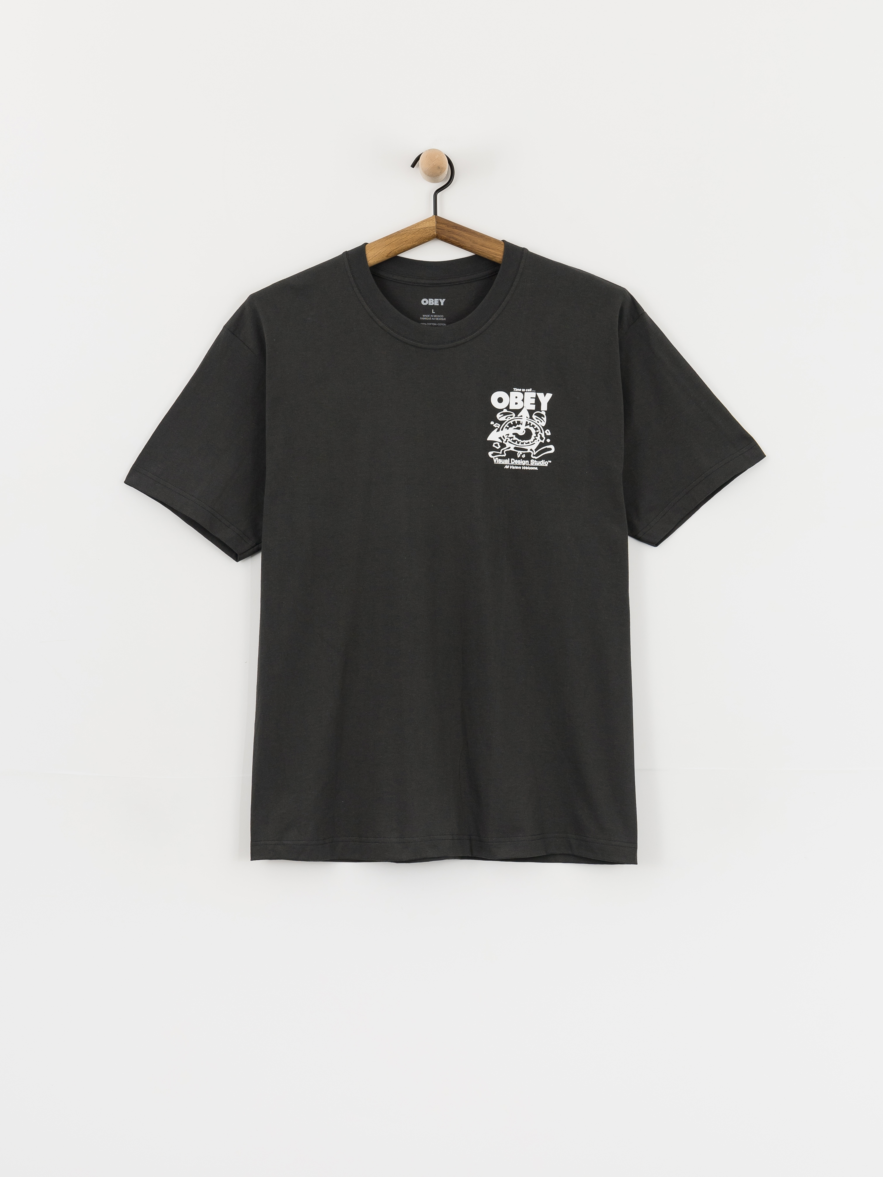 T-shirt OBEY Time To Call Obey (vintage black)