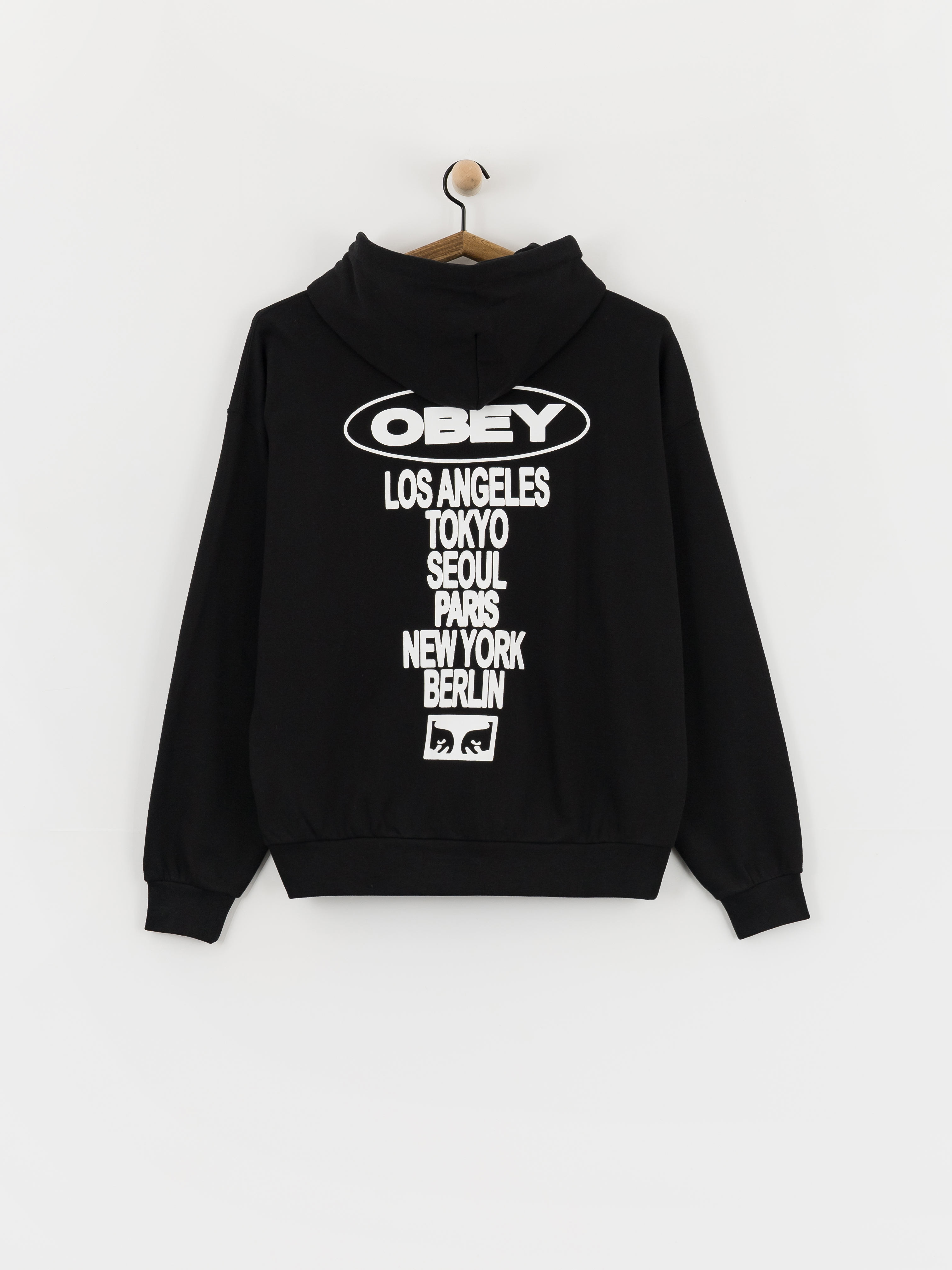Bluza z kapturem OBEY Oval Cities HD (black)