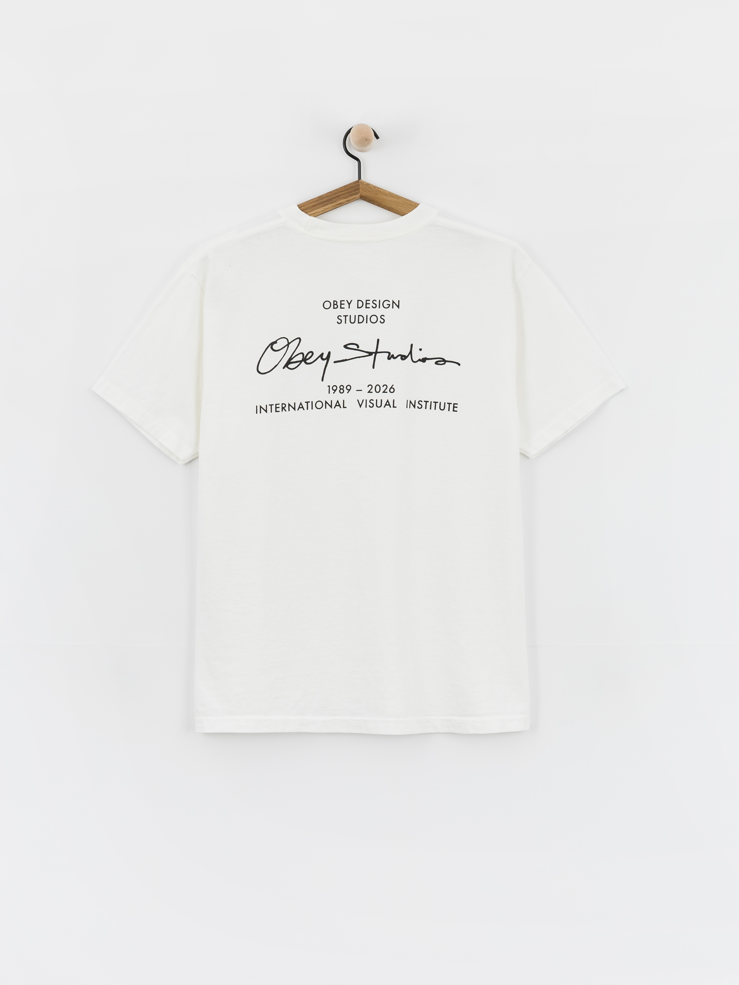 T-shirt OBEY Institute (pigment vintage white)