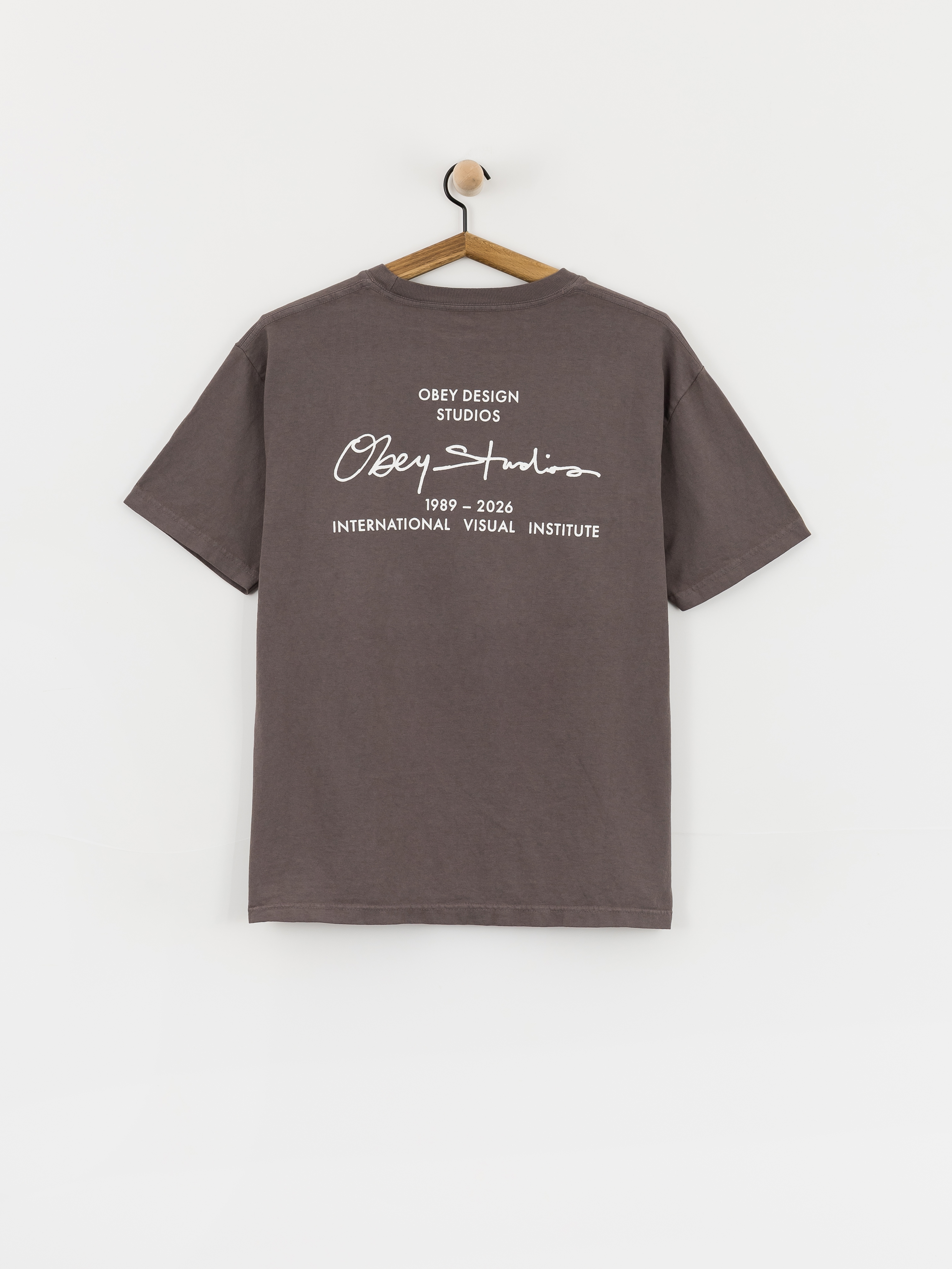 T-shirt OBEY Institute (pigment dusty black)