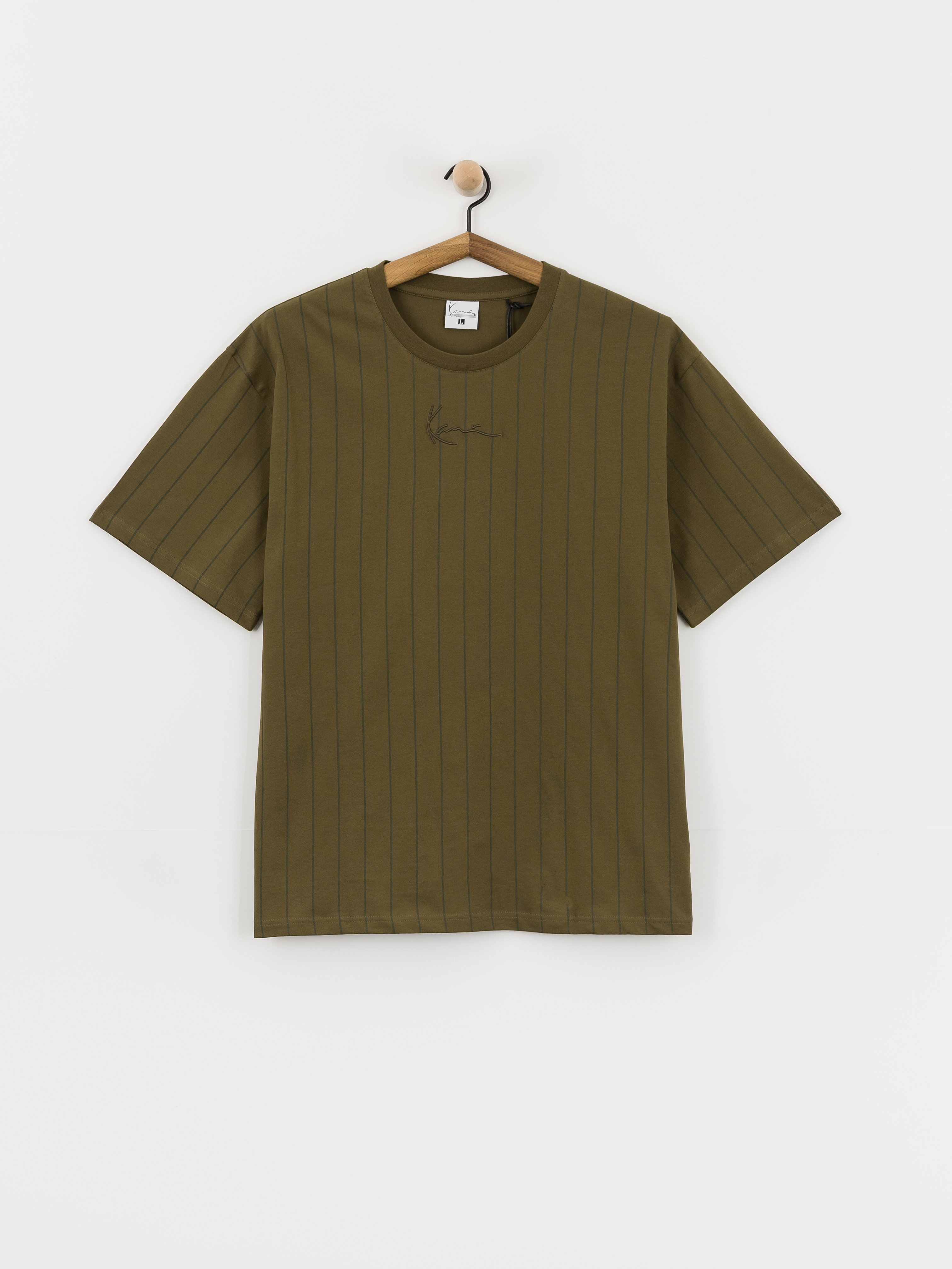T-shirt Karl Kani Small Signature Essential Pinstripe (green)