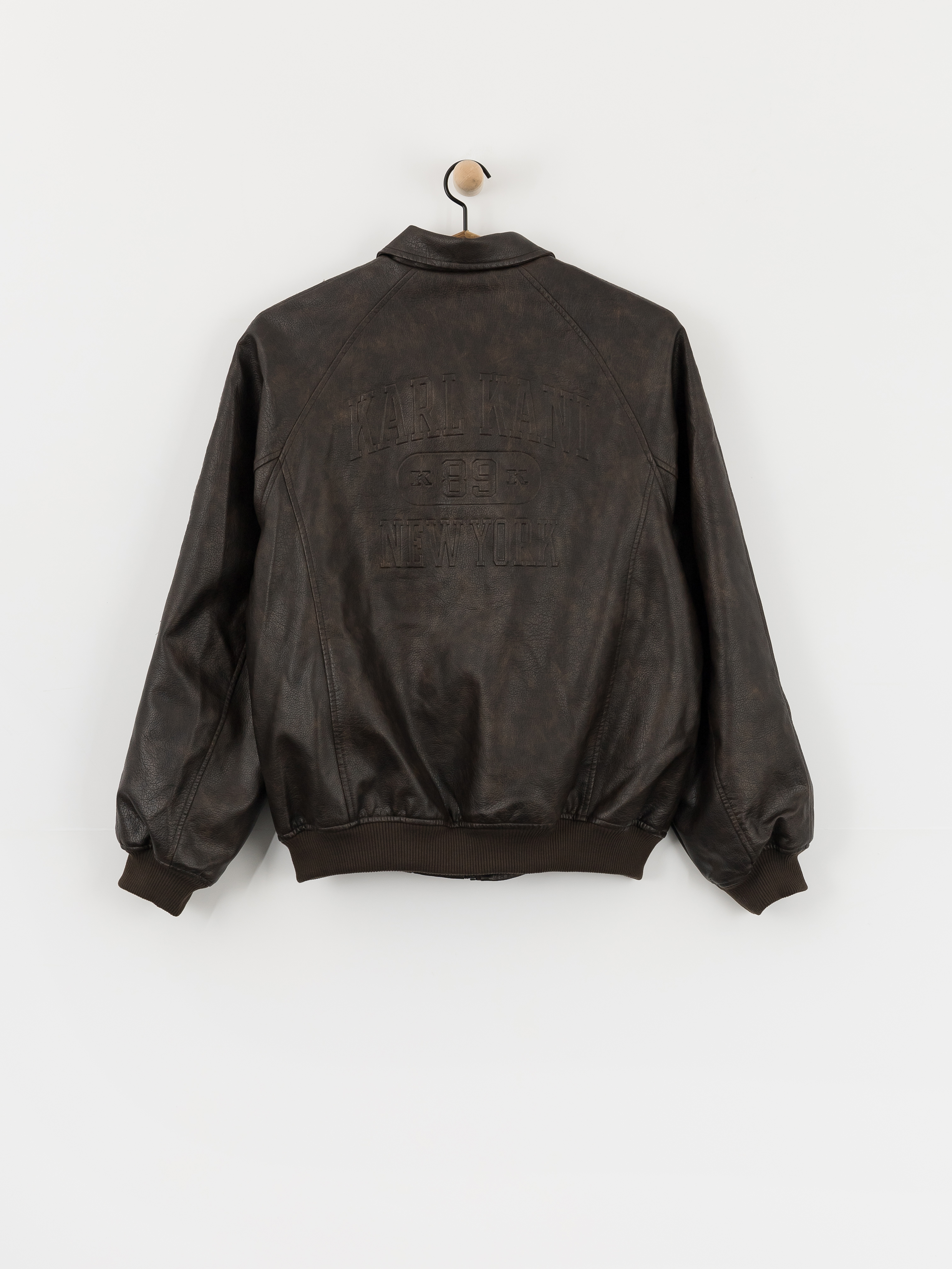 Kurtka Karl Kani Signature Pu Leather Bomber (brown)