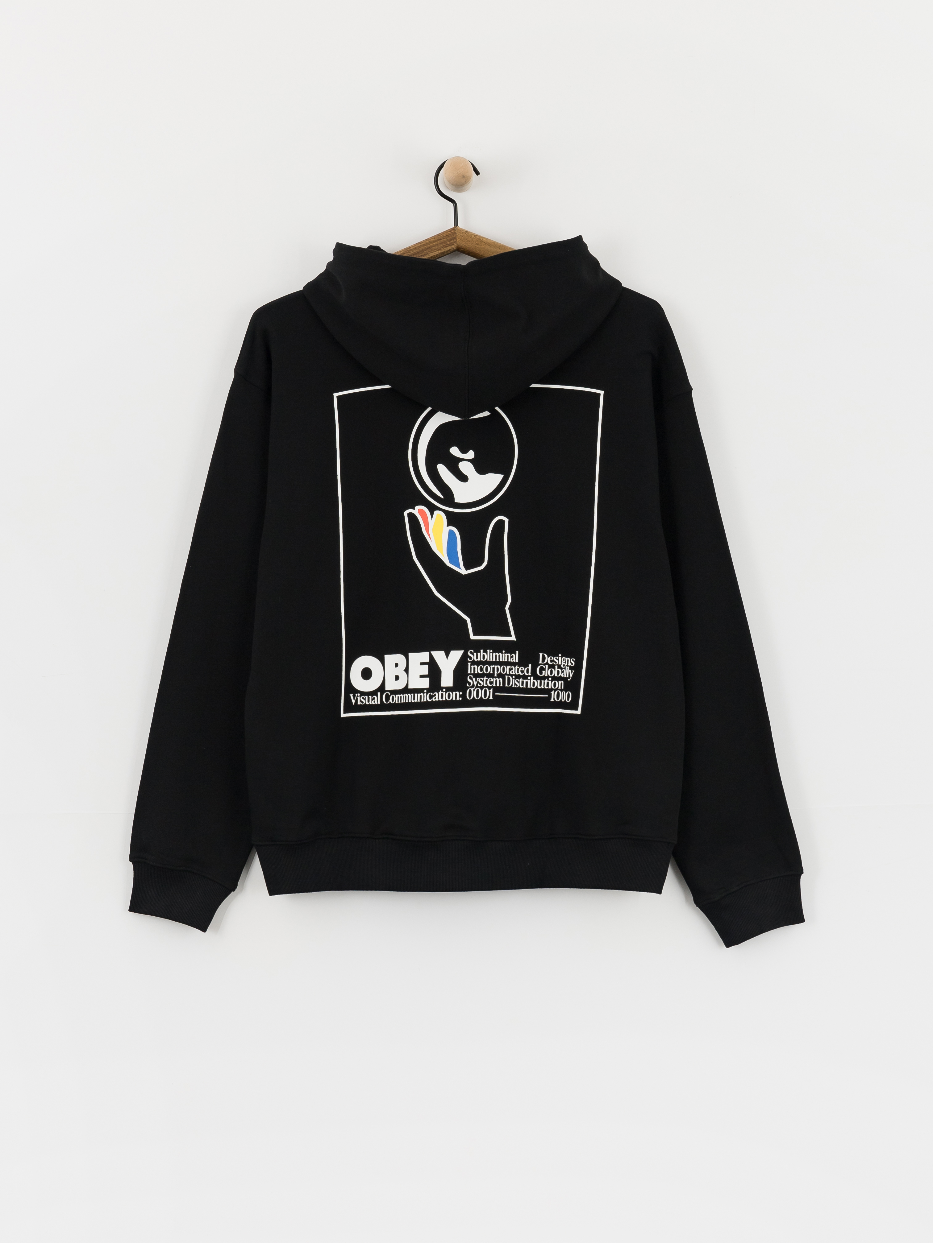 Bluza z kapturem OBEY Global Systems HD (black)