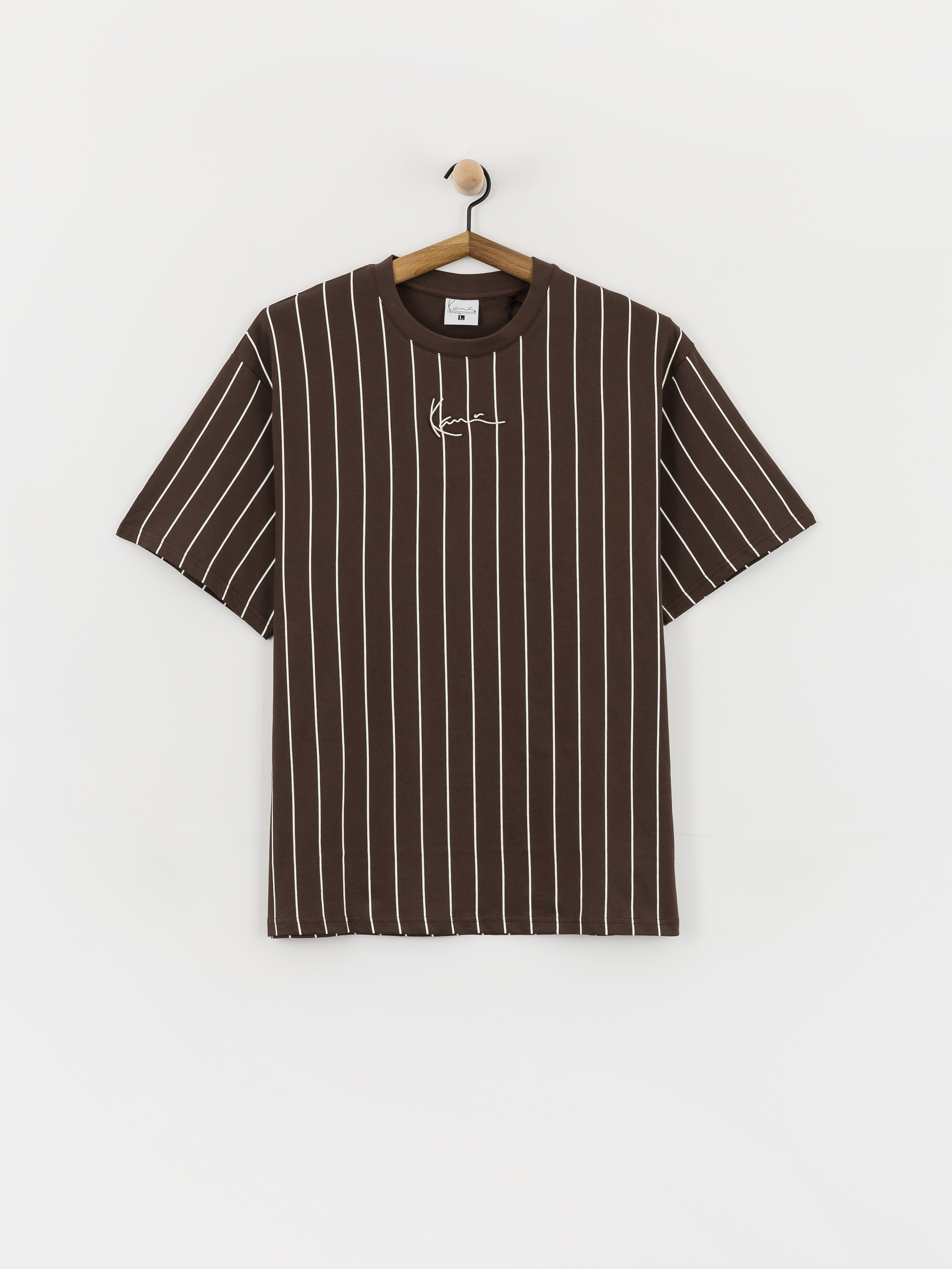 T-shirt Karl Kani Small Signature Essential Pinstripe (brown)