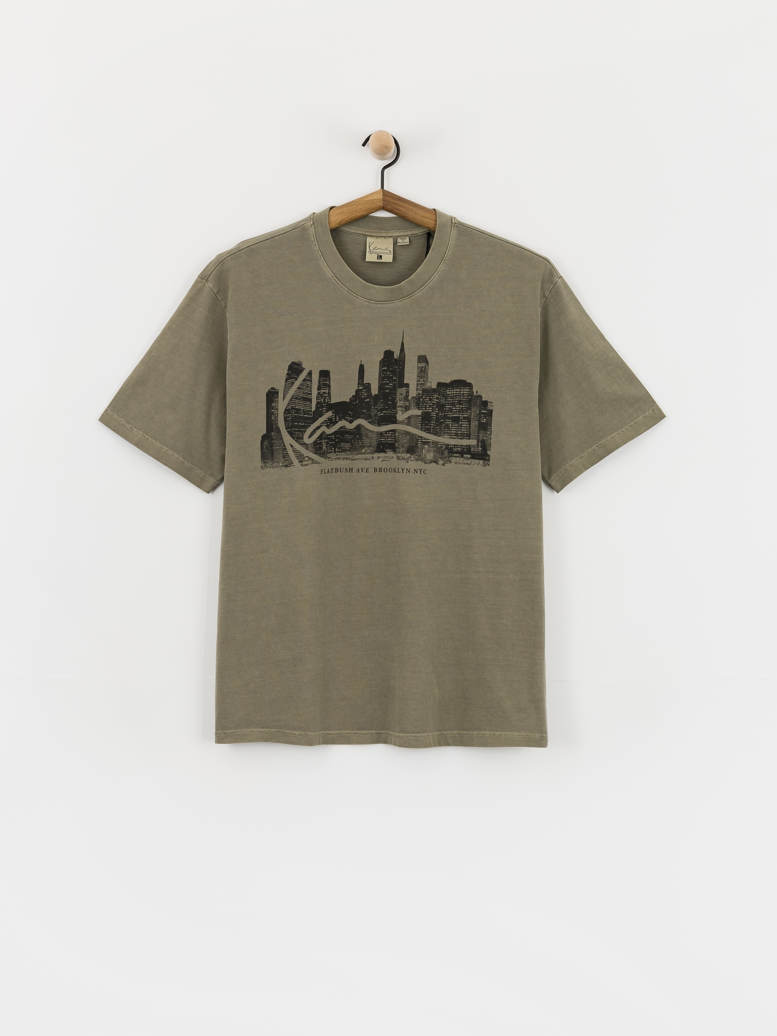 T-shirt Karl Kani Signature Skyline Washed Boxy (green)