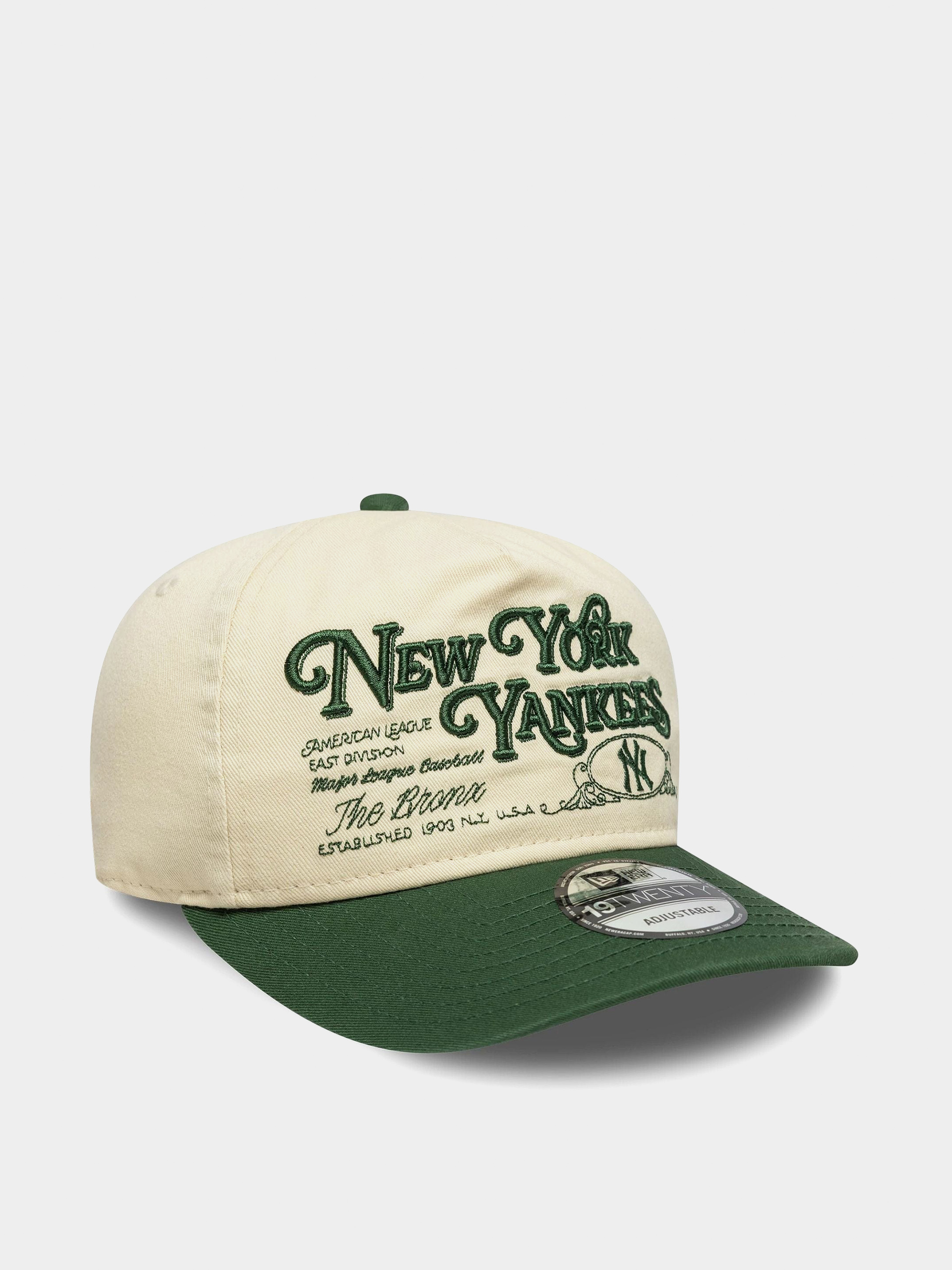 Czapka z daszkiem New Era Washed Graphic 19Twenty New York Yankees (light cream/cigar)