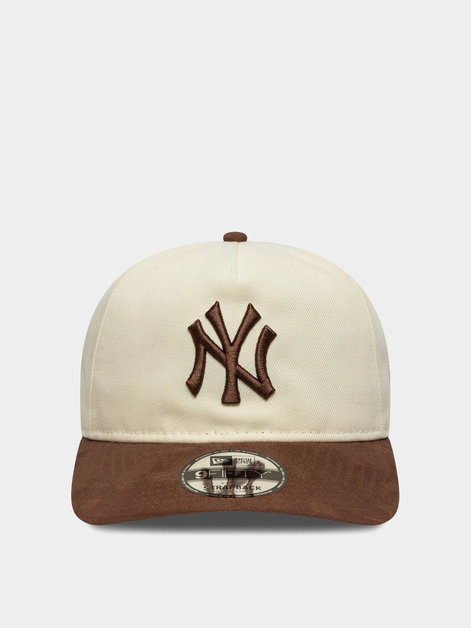 Czapka z daszkiem New Era Suede Visor 9Fifty New York Yankees (light cream/chestnut)