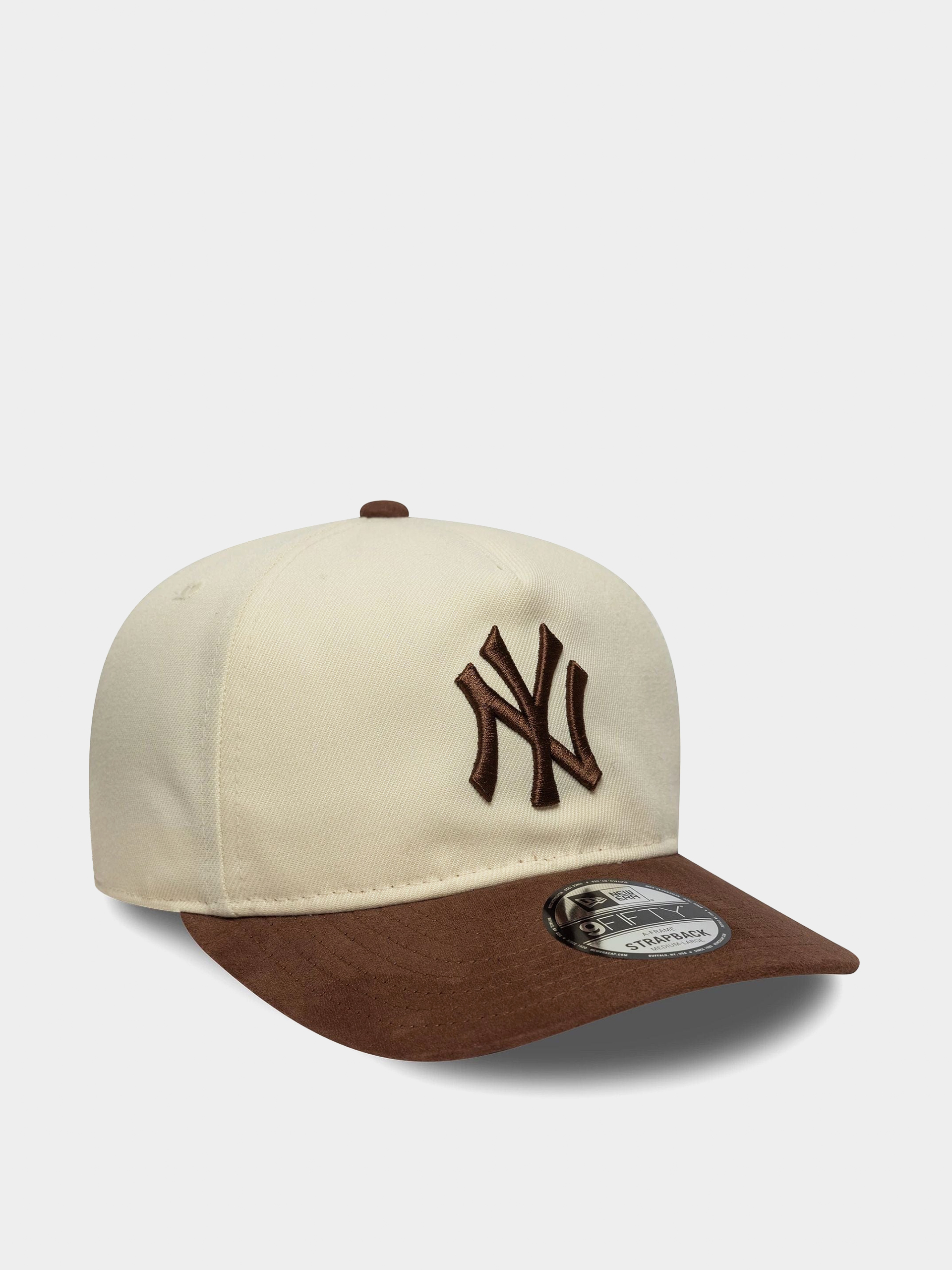 Czapka z daszkiem New Era Suede Visor 9Fifty New York Yankees (light cream/chestnut)