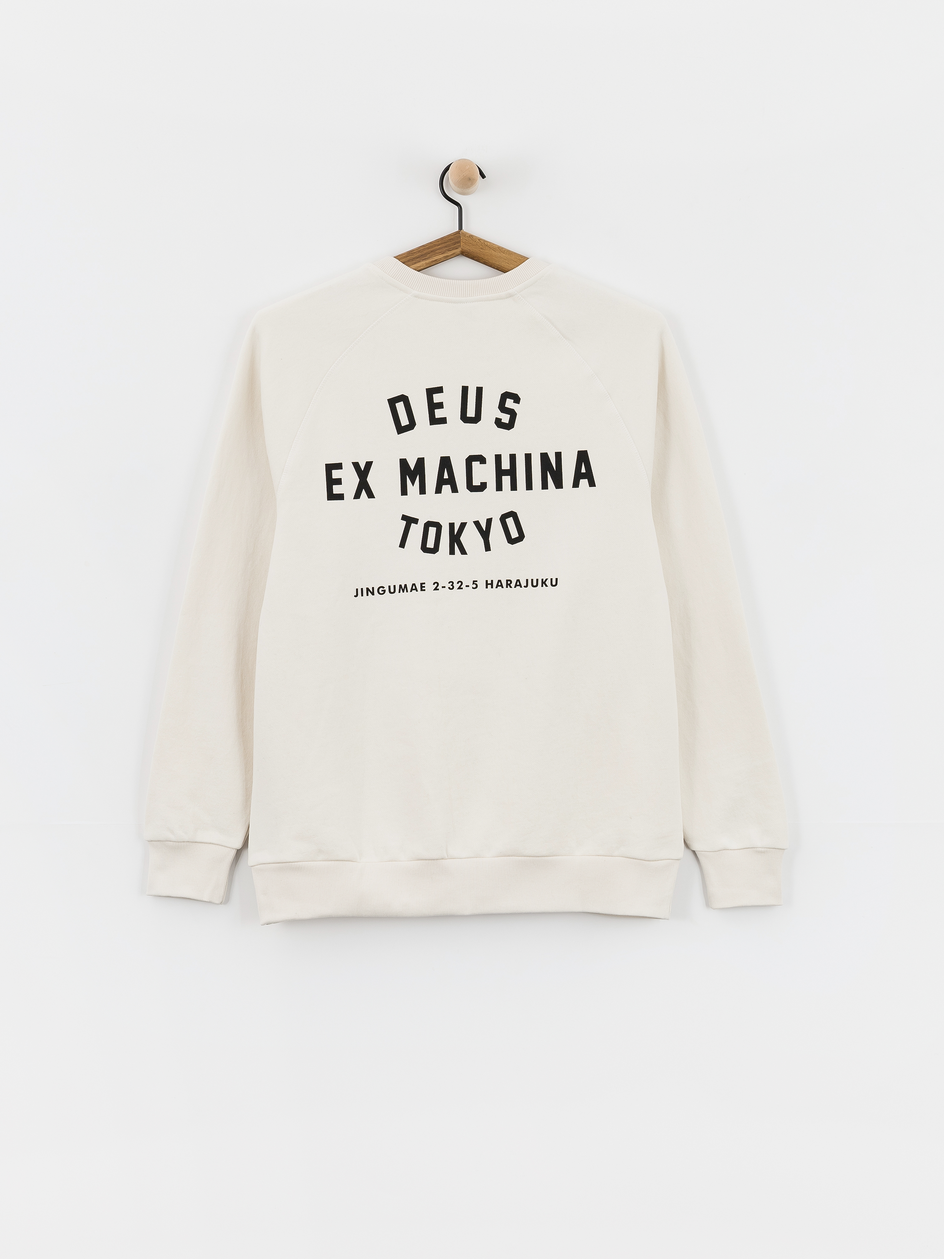 Bluza Deus Ex Machina Harajuku Address Crew (dirty white)