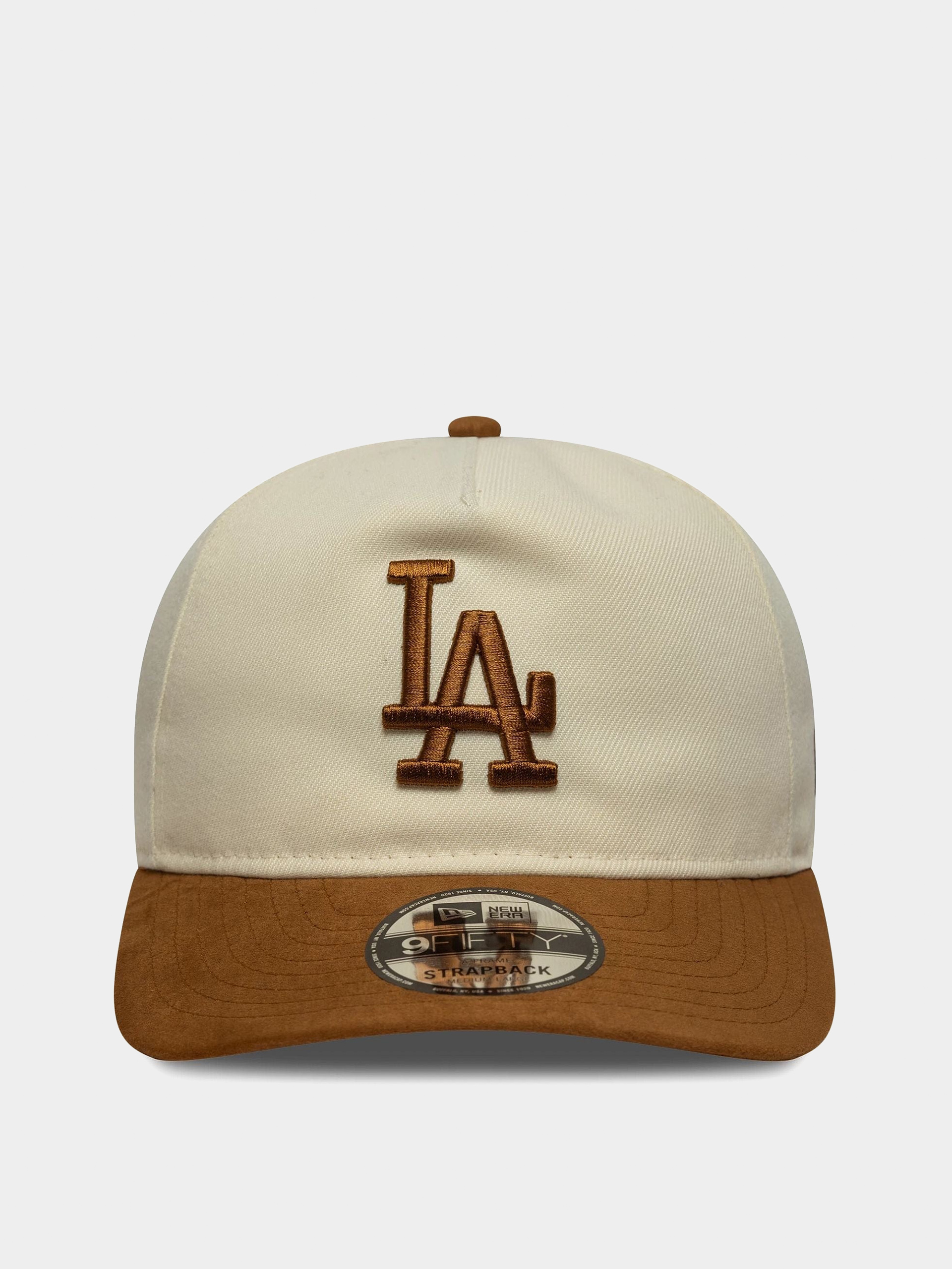 Czapka z daszkiem New Era Suede Visor 9Fifty La Dodgers (light cream/dark ochre)