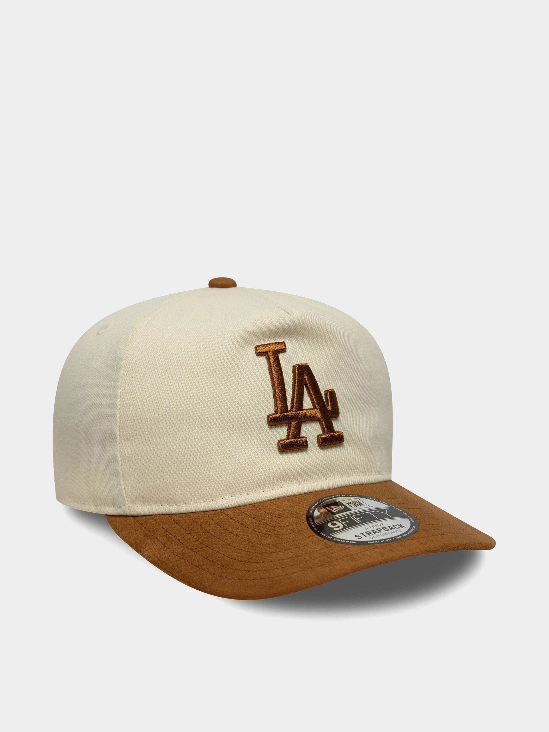 Czapka z daszkiem New Era Suede Visor 9Fifty La Dodgers (light cream/dark ochre)