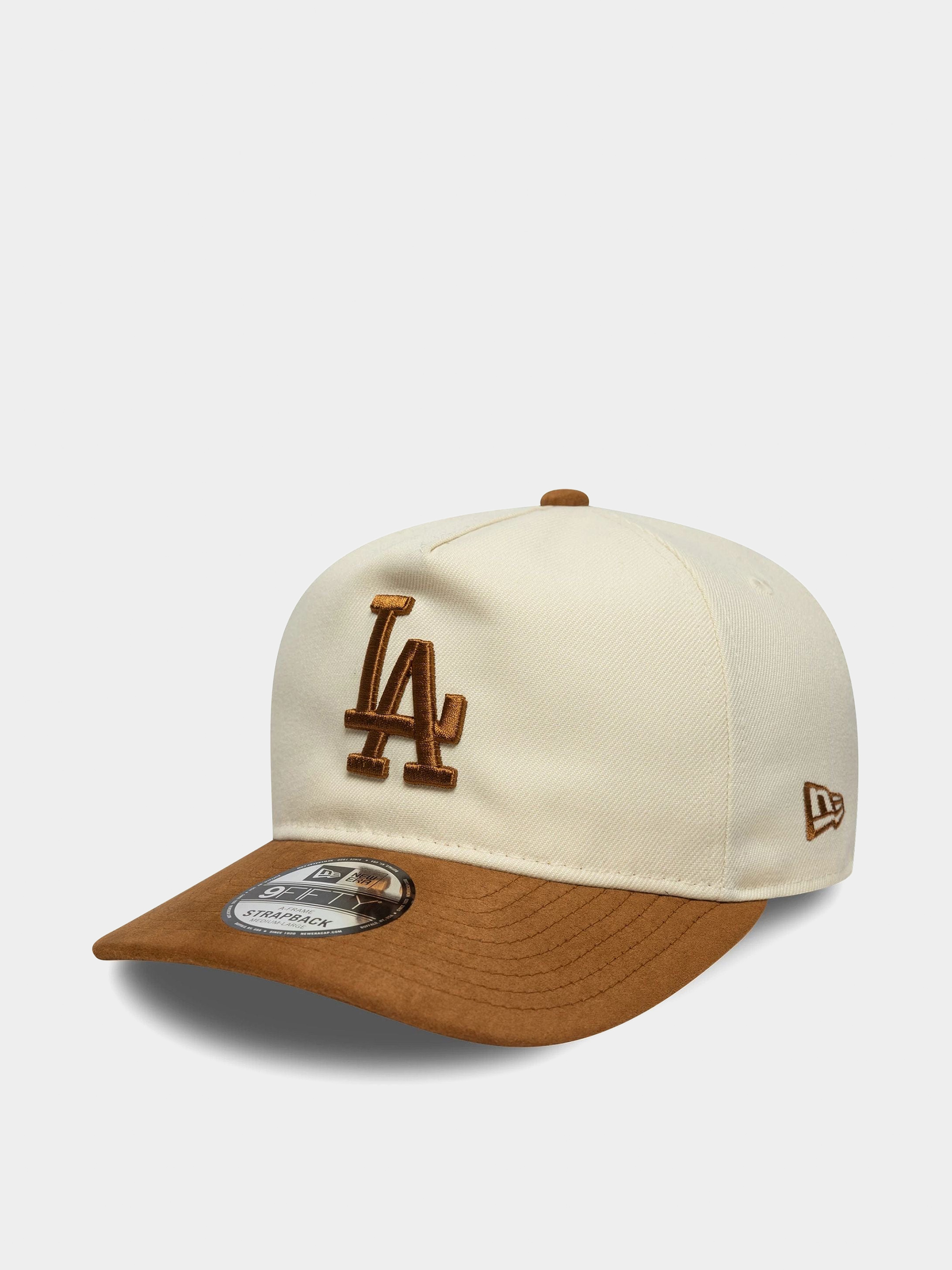 Czapka z daszkiem New Era Suede Visor 9Fifty La Dodgers (light cream/dark ochre)