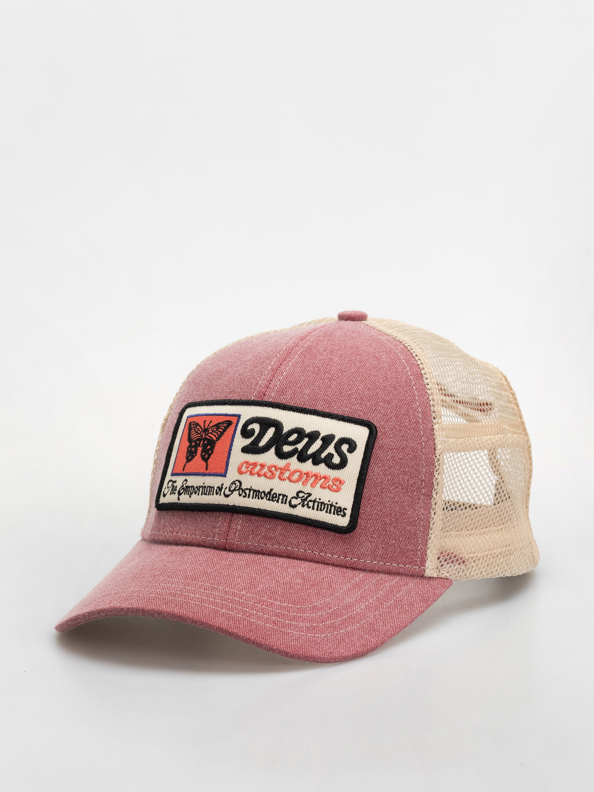 Czapka z daszkiem Deus Ex Machina Slapstick Trucker (melon red)