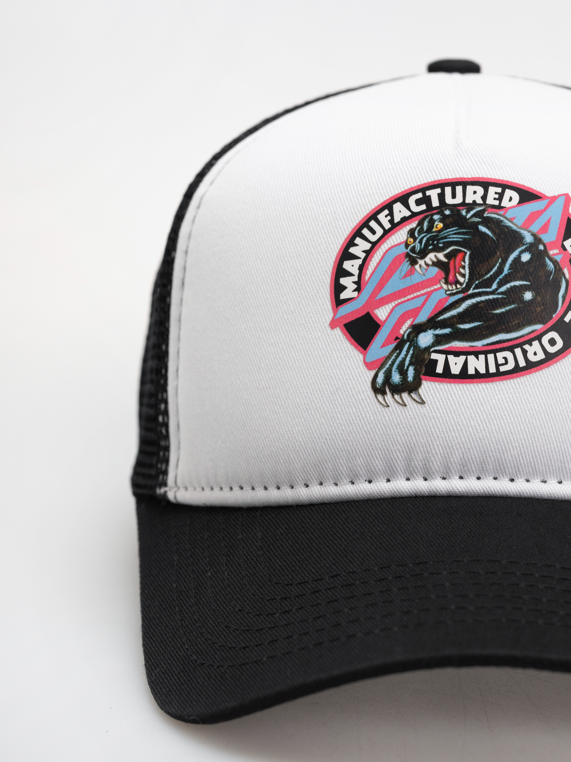 Czapka z daszkiem Santa Cruz Natas Sketch Panther Meshback (black/white)