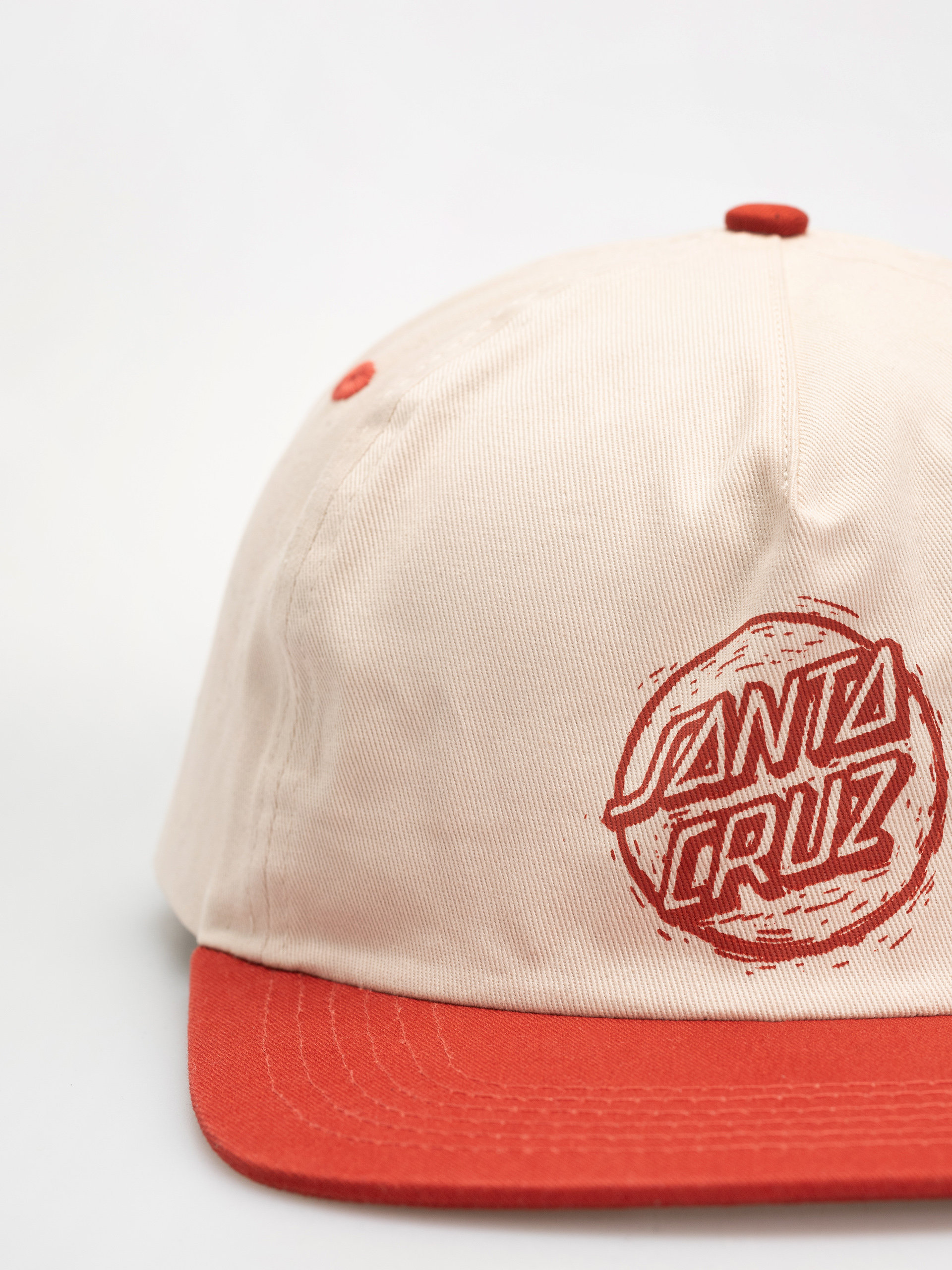 Czapka z daszkiem Santa Cruz Stamped Opus Snapback (off white/ketchup)