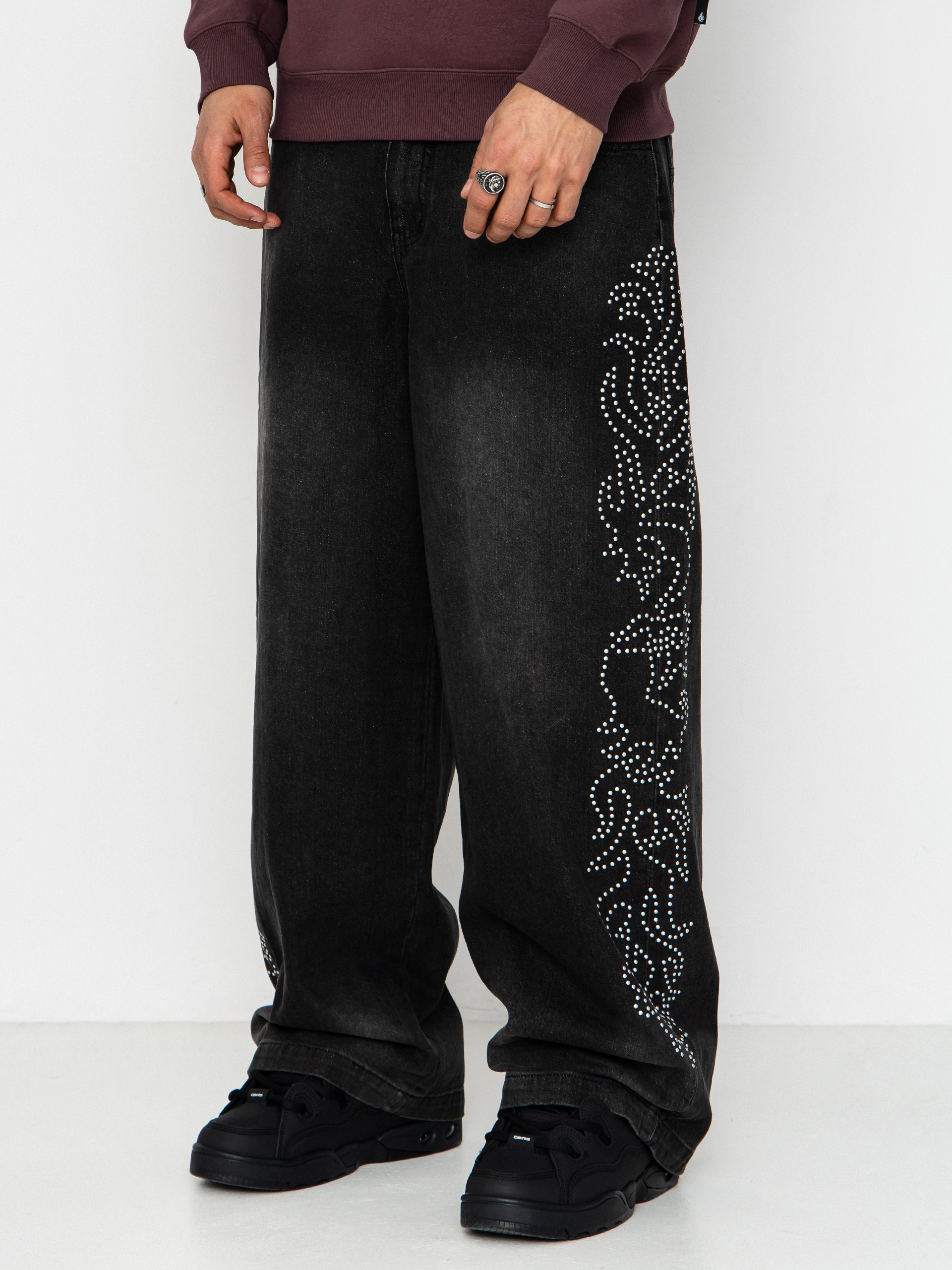 Spodnie RipNDip Pretty Flacko Extra Wide Leg (black vintage wash denim)