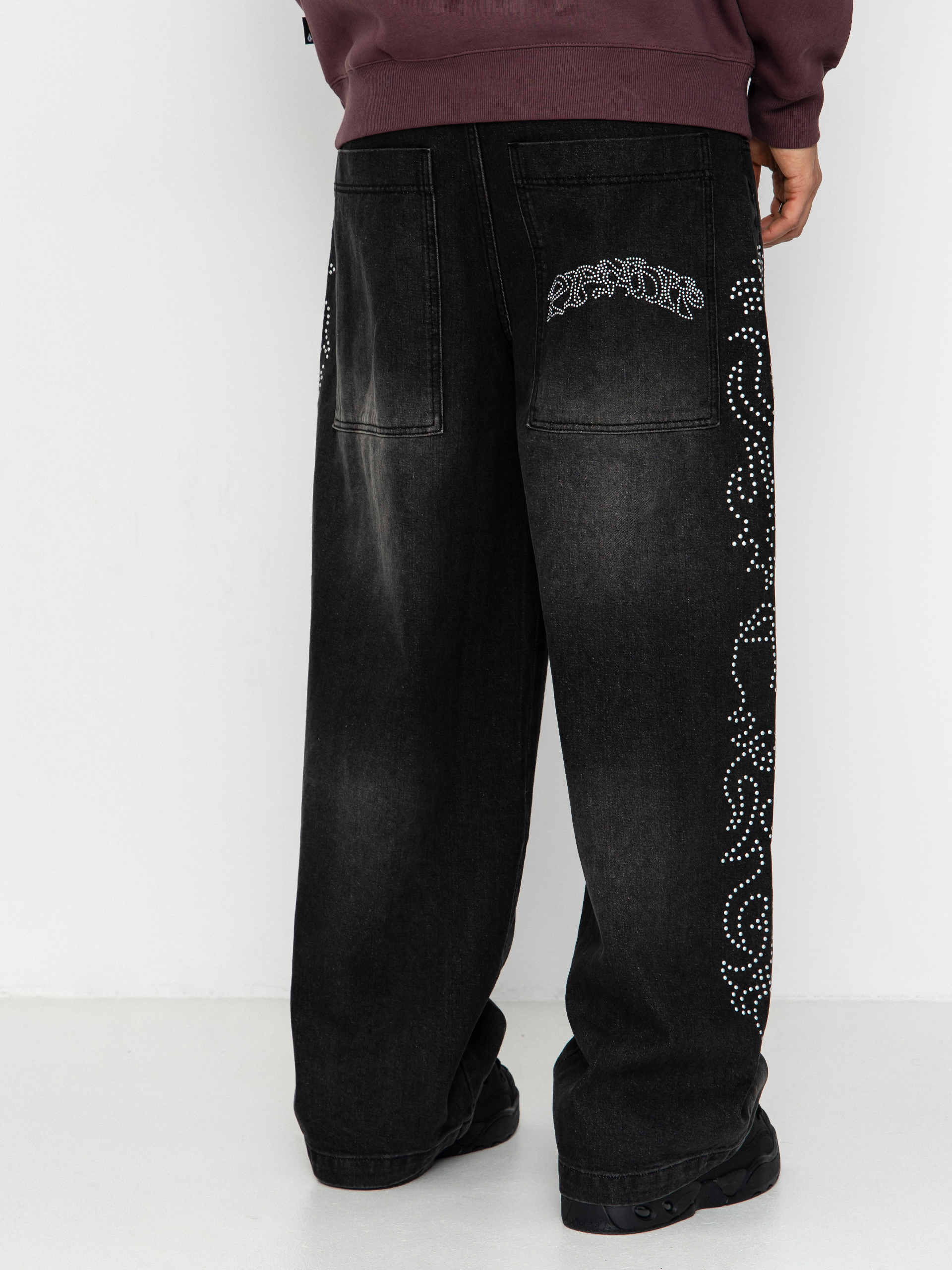 Spodnie RipNDip Pretty Flacko Extra Wide Leg (black vintage wash denim)