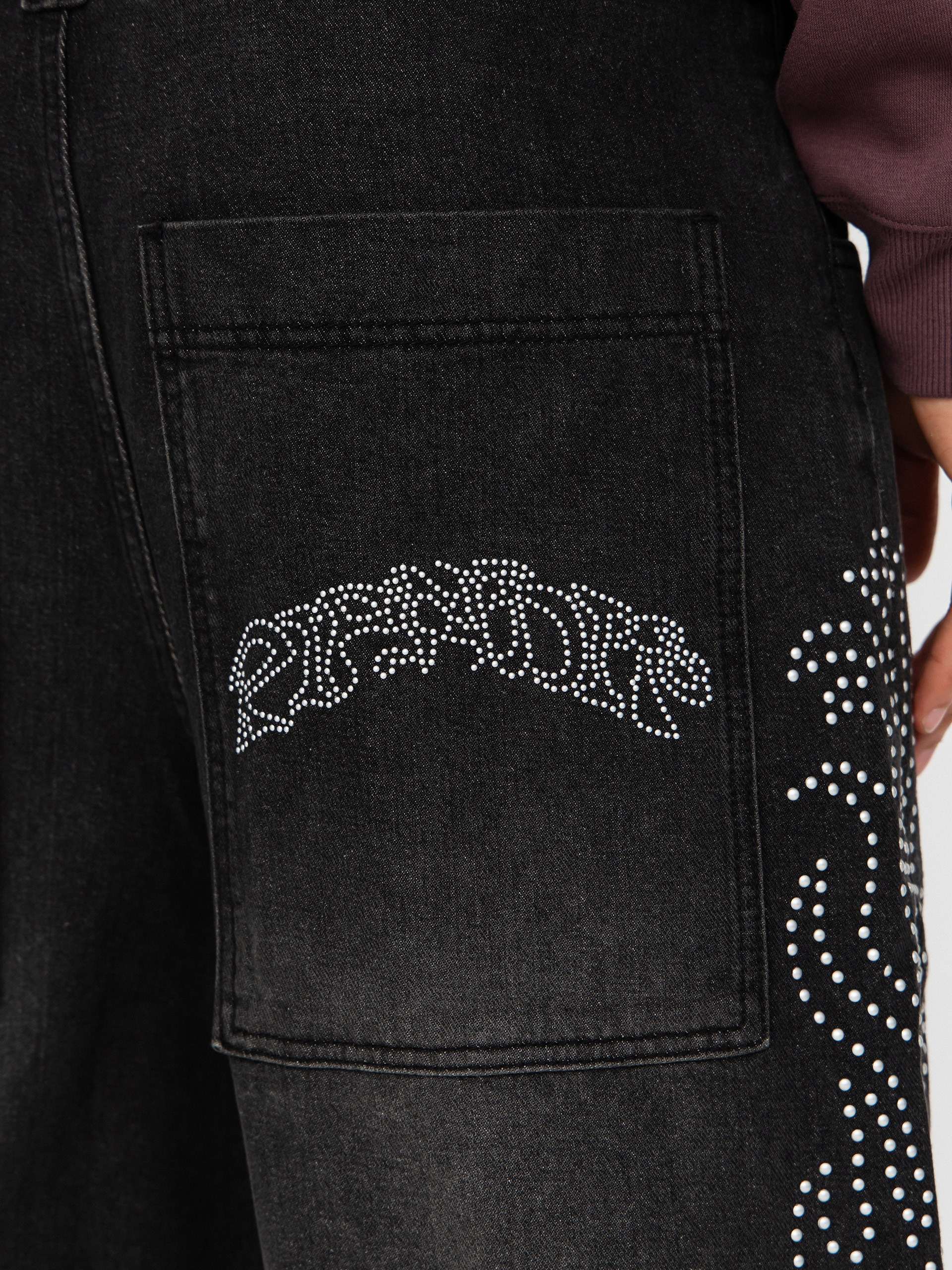 Spodnie RipNDip Pretty Flacko Extra Wide Leg (black vintage wash denim)