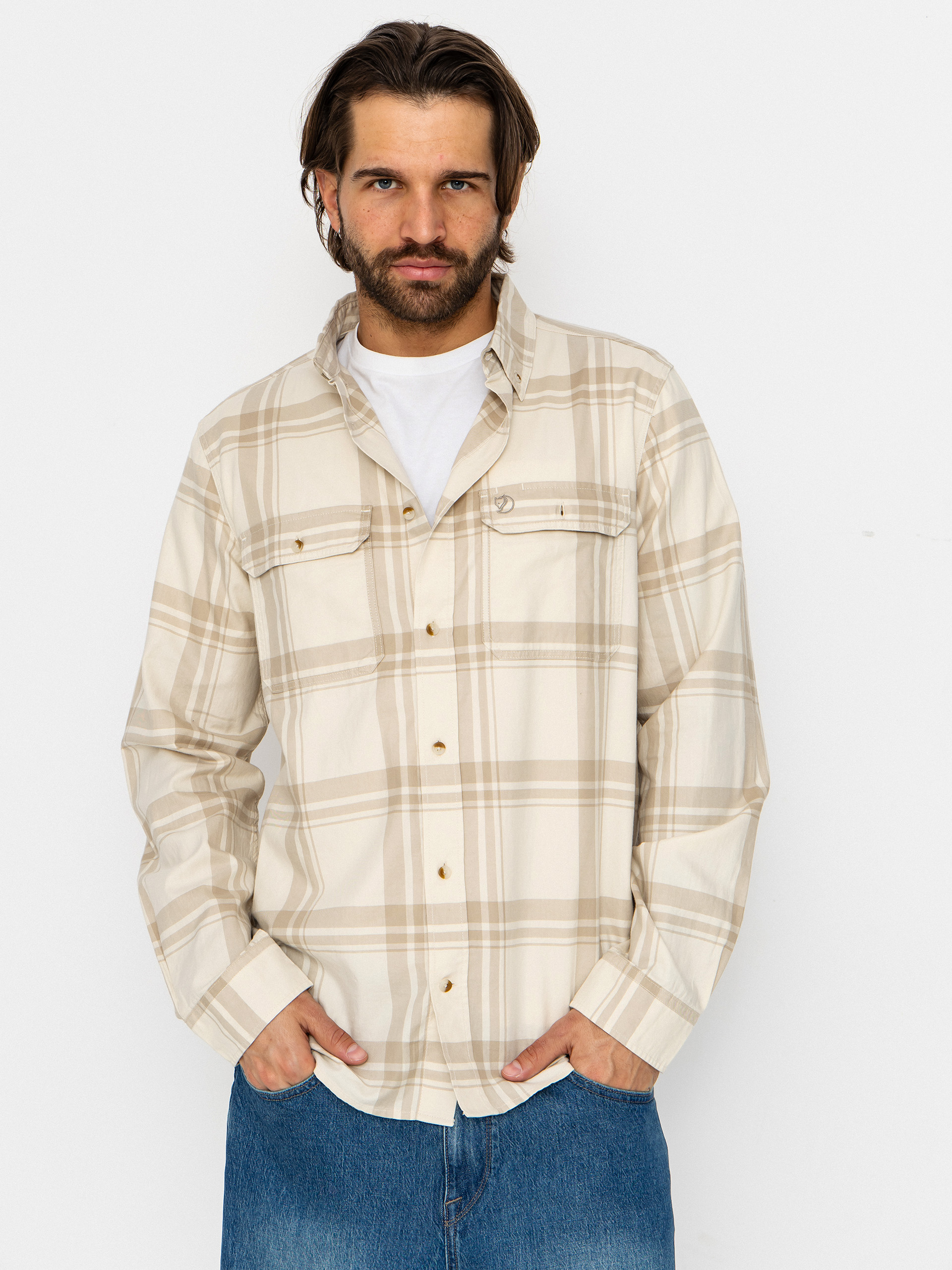Koszula Fjallraven Ovik Lite Flannel (chalk white/fossil)